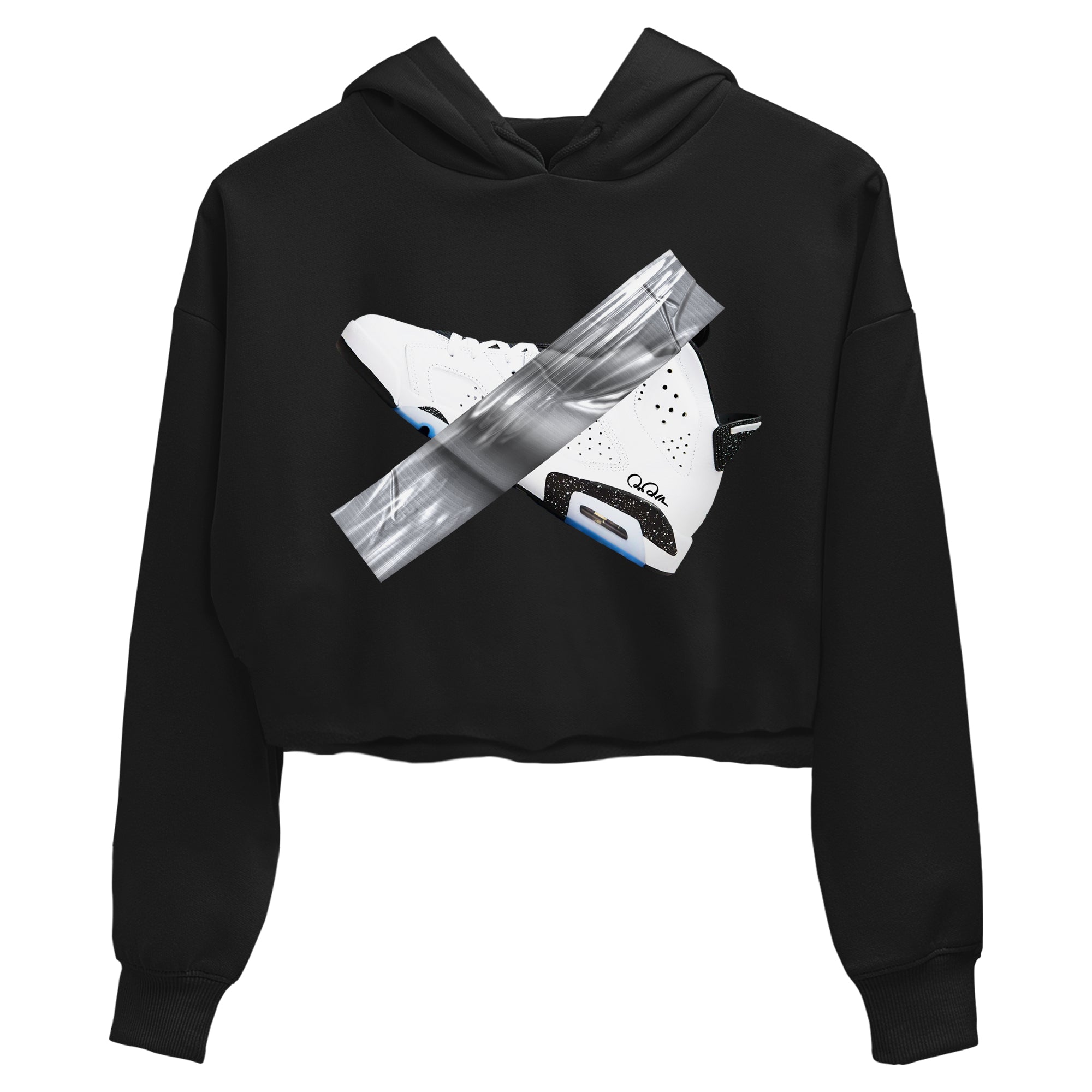 Duct Tape snkmatch Women's Top - Air Jordan 6 White Black