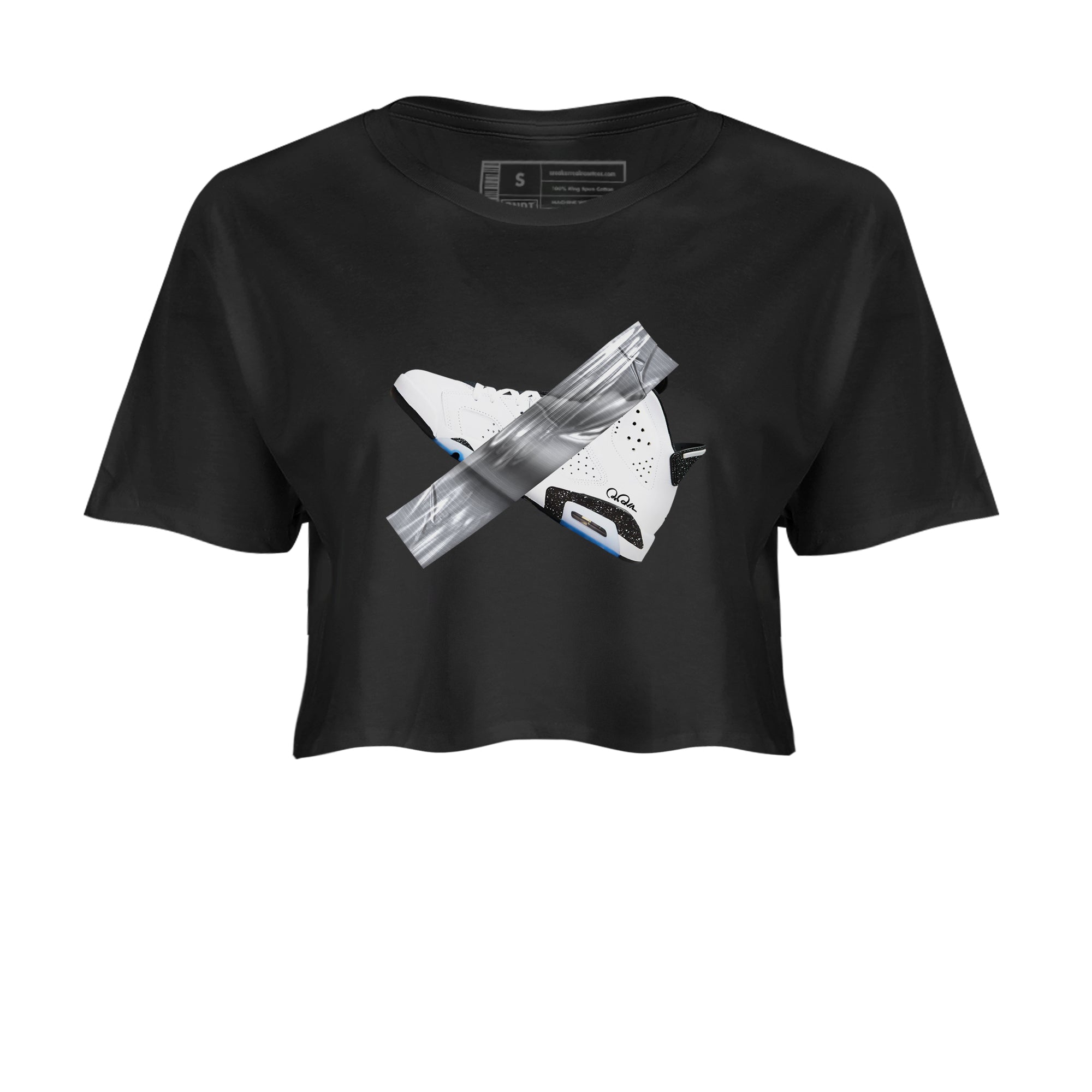 Duct Tape snkmatch Women's Top - Air Jordan 6 White Black