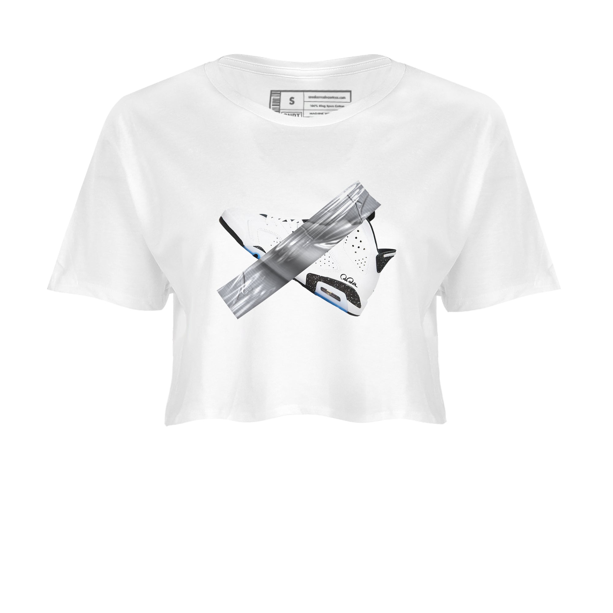 Duct Tape snkmatch Women's Top - Air Jordan 6 White Black