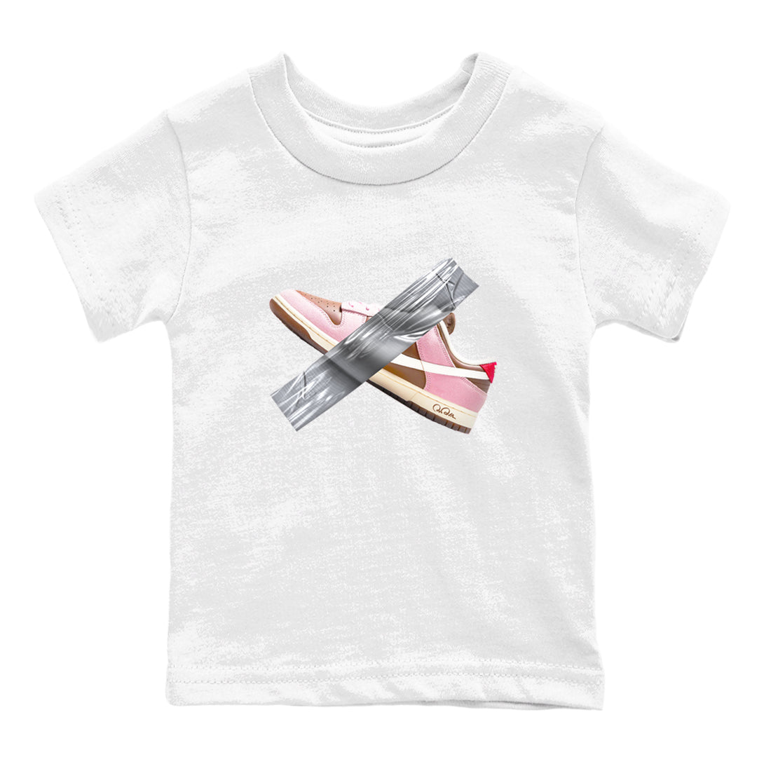 Duct Tape snkmatch Tees Kids - Dunk Cacao Wow And Pink Foam