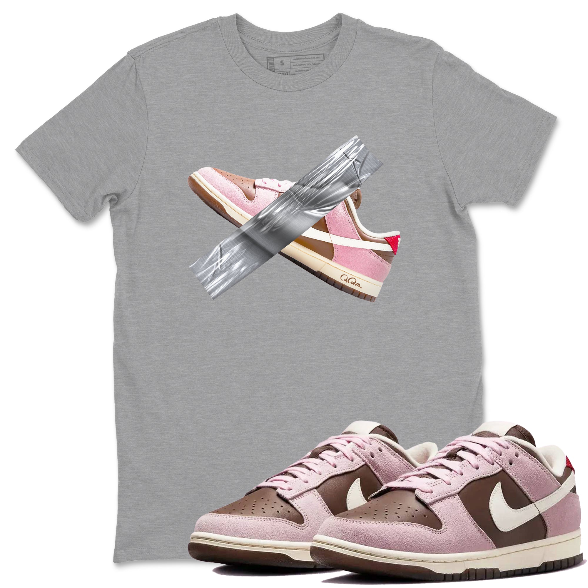 Duct Tape snkmatch Tees - Dunk Cacao Wow And Pink Foam