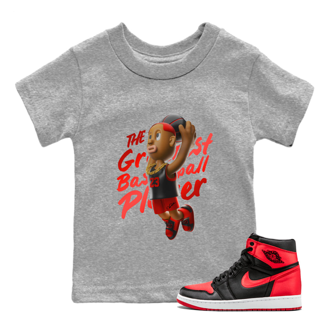 Dunkshot Boy Kids Tops - Air Jordan 1 Satin Bred