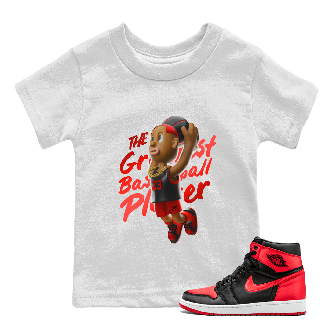 Dunkshot Boy Kids Tops - Air Jordan 1 Satin Bred