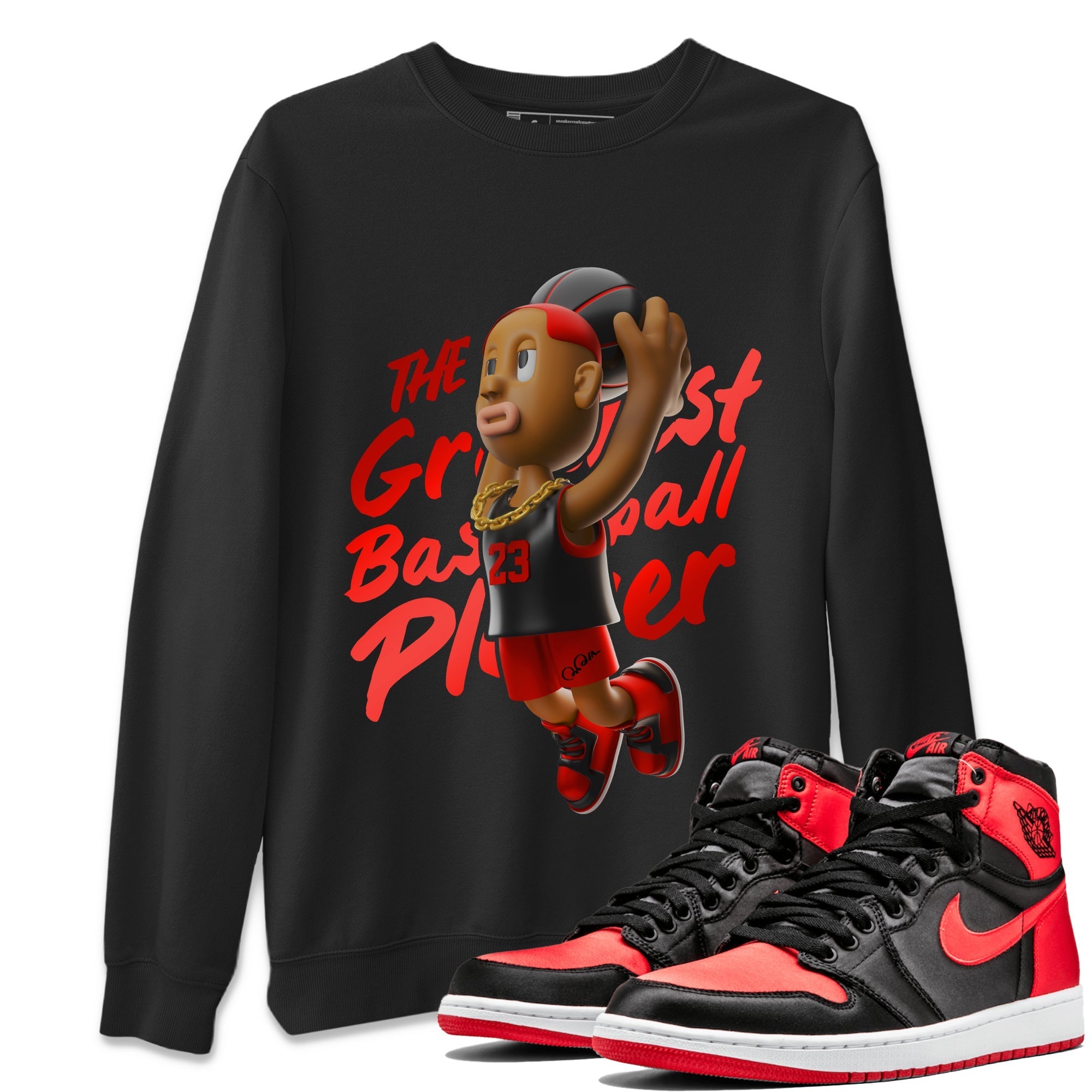 Dunkshot Boy Unisex Tops - Air Jordan 1 Satin Bred