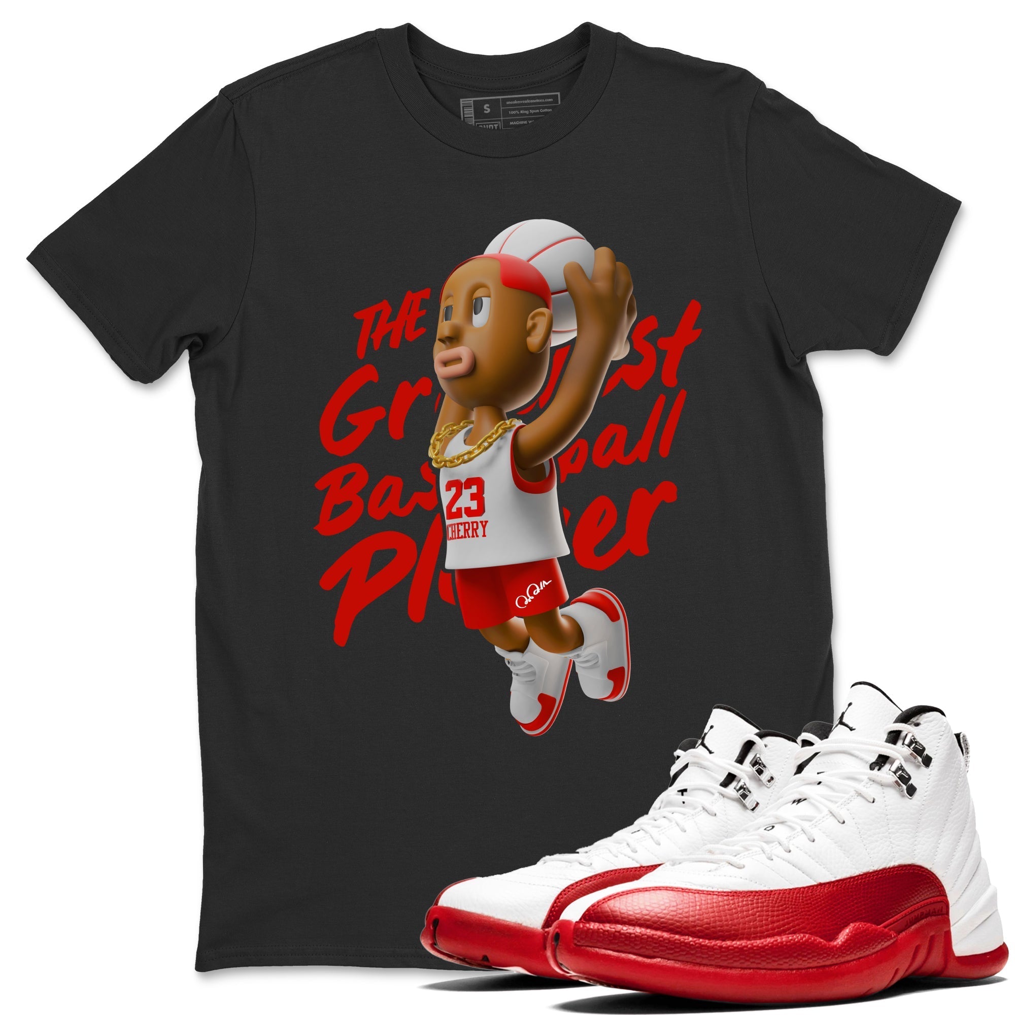 Dunkshot Boy Unisex Tops - Air Jordan 12 Cherry
