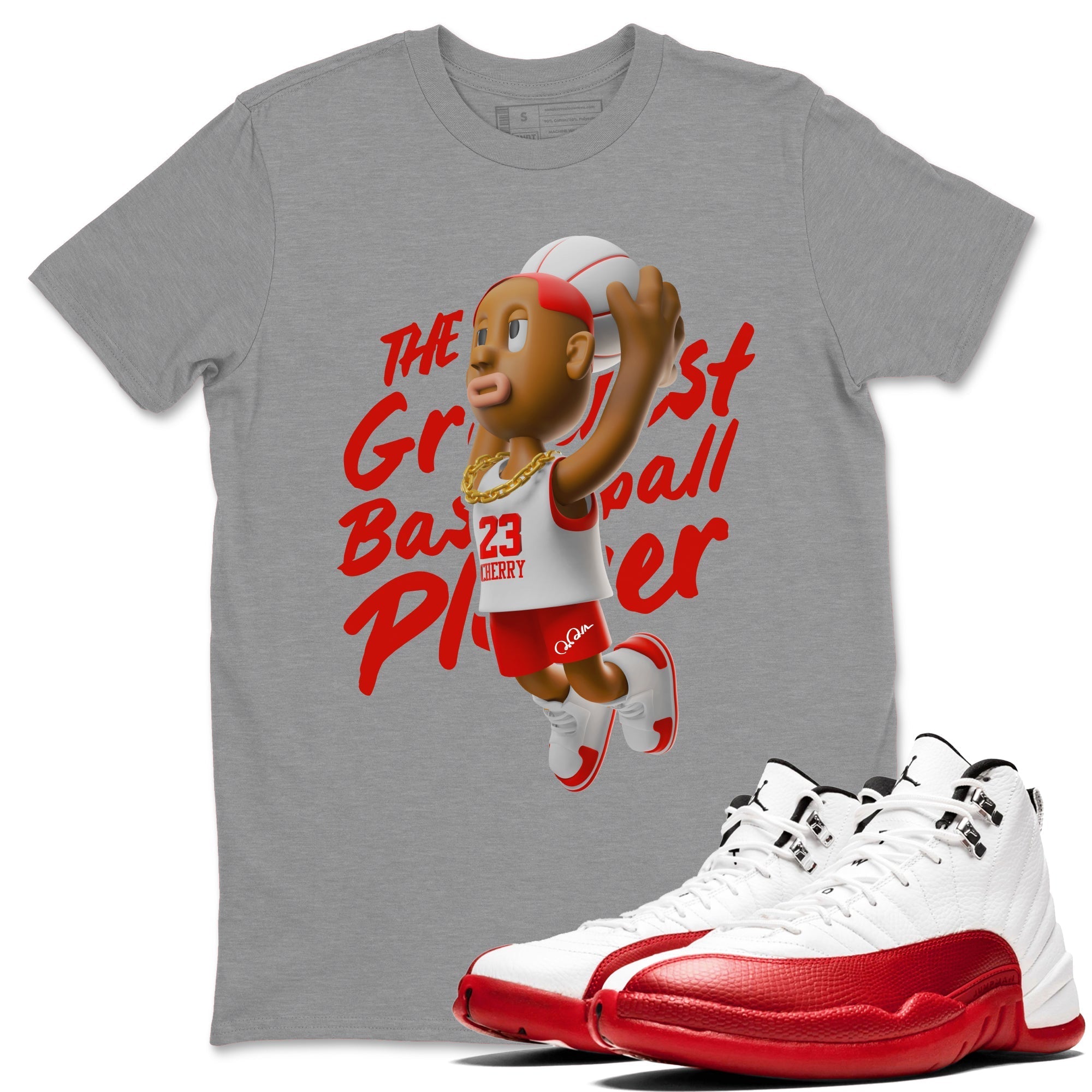 Dunkshot Boy Unisex Tops - Air Jordan 12 Cherry
