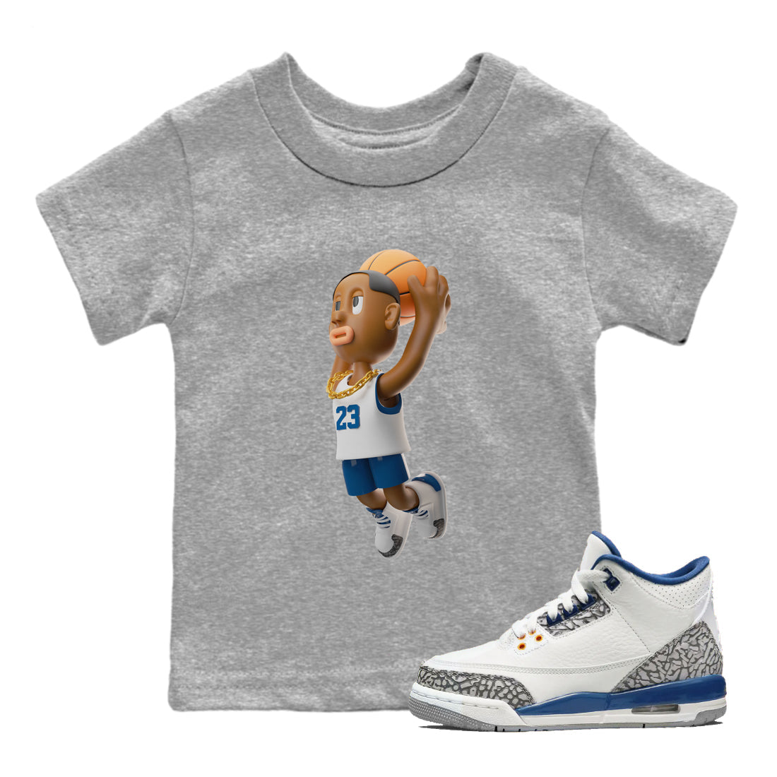 Dunkshot Boy Kids Tops - Air Jordan 3 Wizards