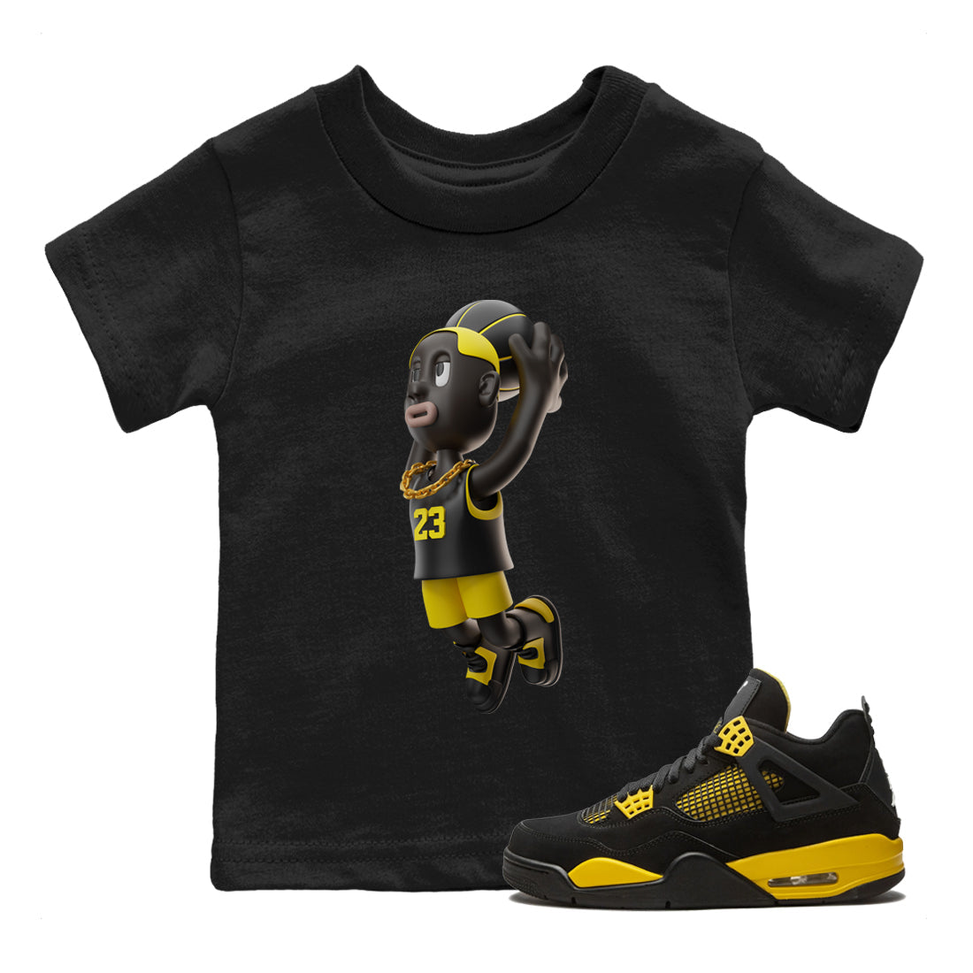 Dunkshot Boy Kids Tops - Air Jordan 4 Thunder