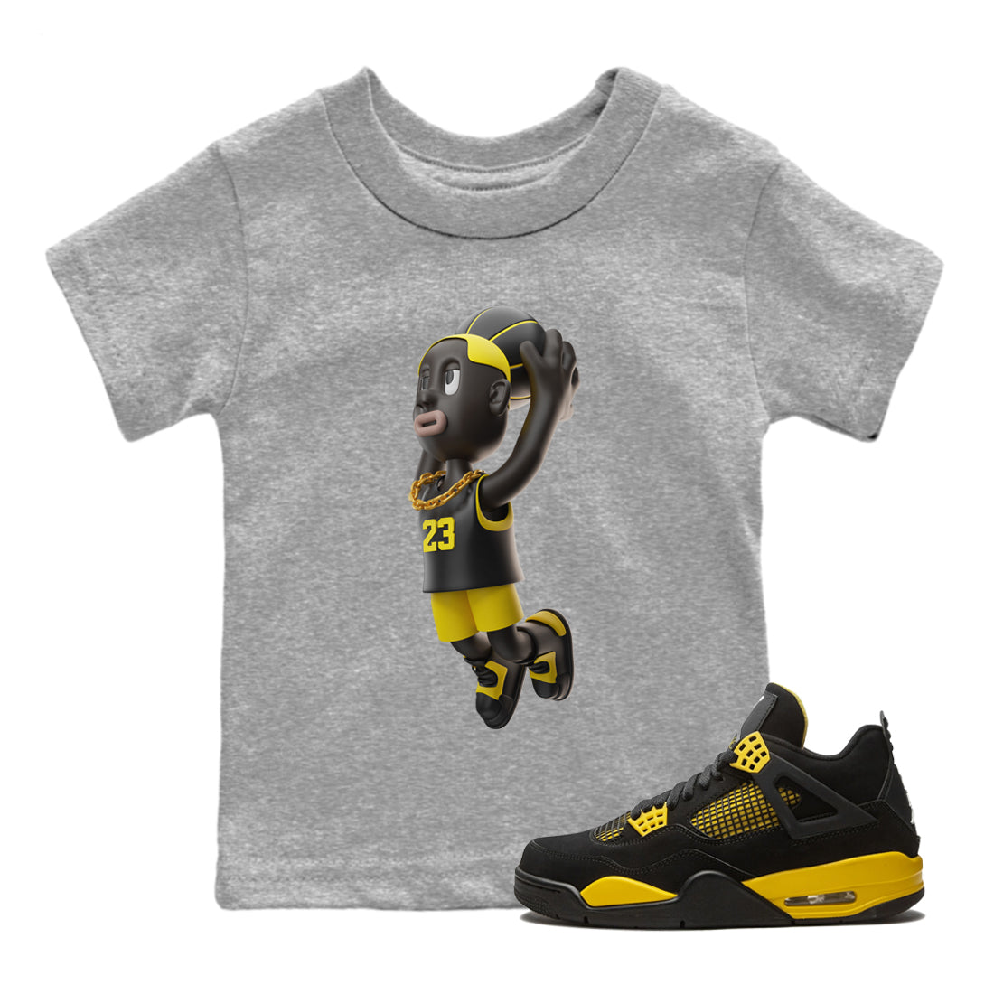 Dunkshot Boy Kids Tops - Air Jordan 4 Thunder
