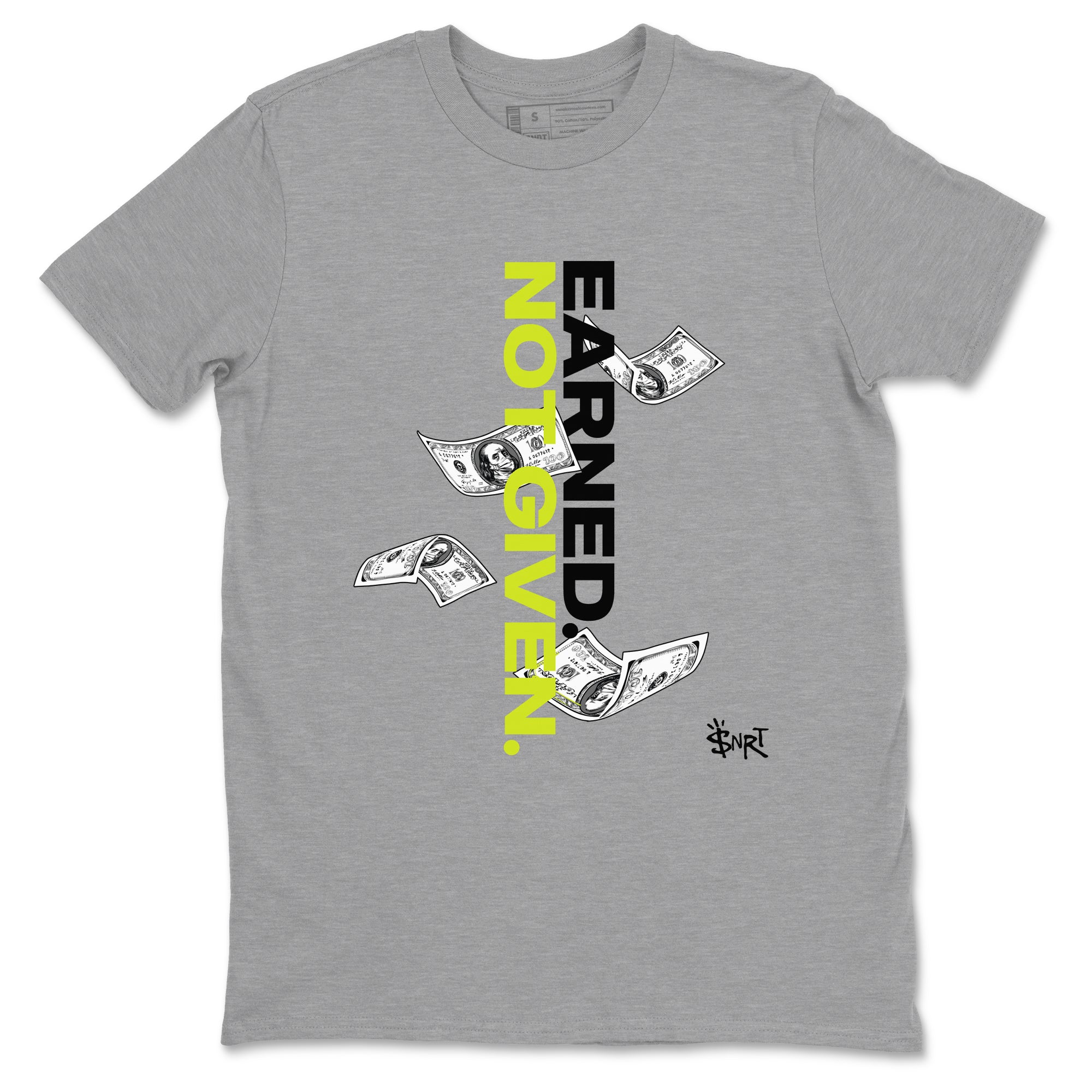 Earned Not Given snkmatch Tees - Air Foamposite One Black Volt