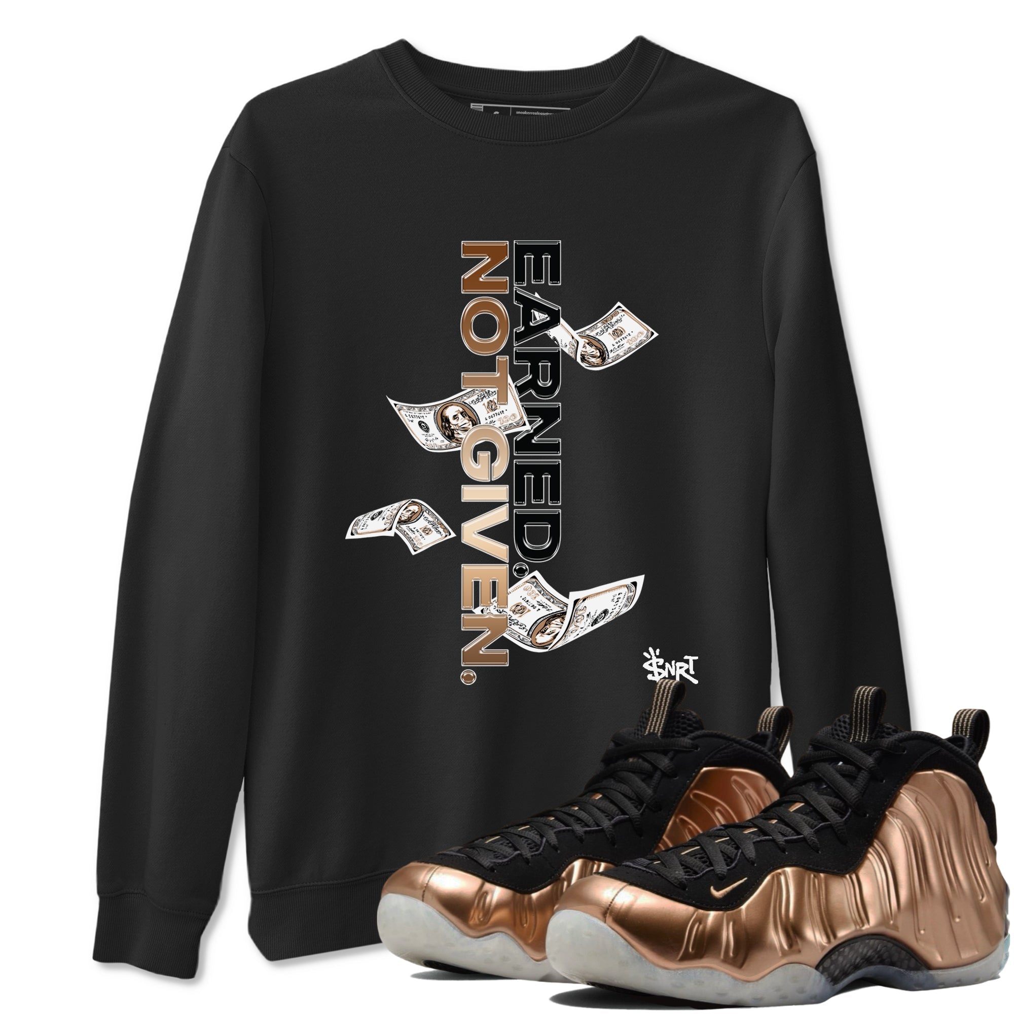 Earned Not Given snkmatch Tees - Air Foamposite One Metallic Copper