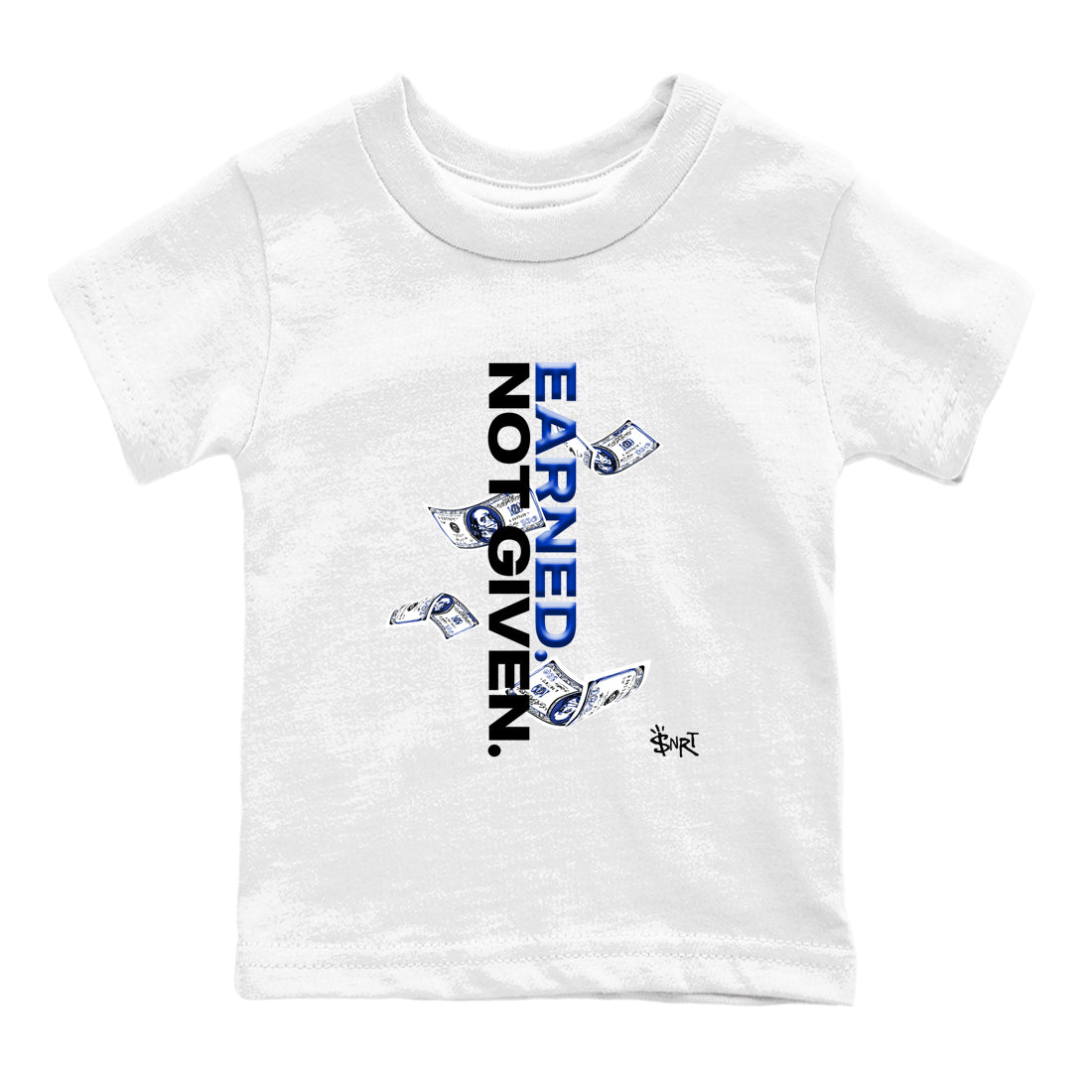 Earned Not Given snkmatch Tees Kids - Air Foamposite One Royal