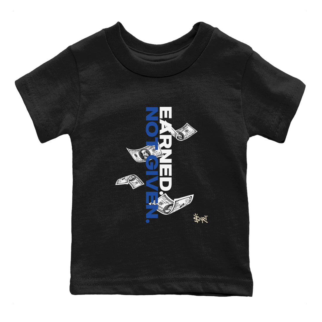 Earned Not Given snkmatch Tees Kids - Air Jordan 1 Game Royal