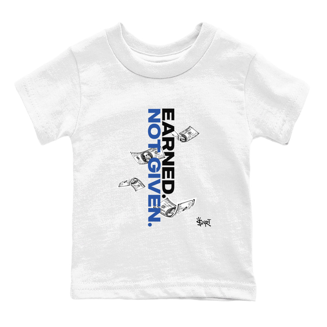 Earned Not Given snkmatch Tees Kids - Air Jordan 1 Game Royal