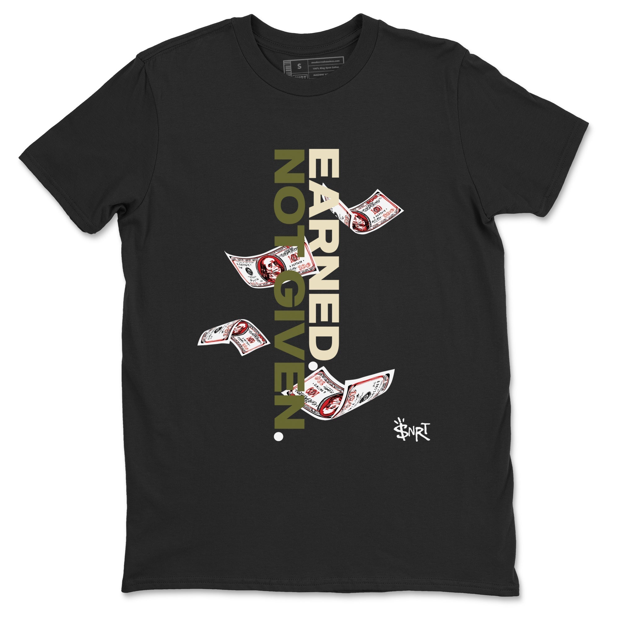 Earned Not Given snkmatch Tees - Air Jordan 1 Travis Scott Medium Olive