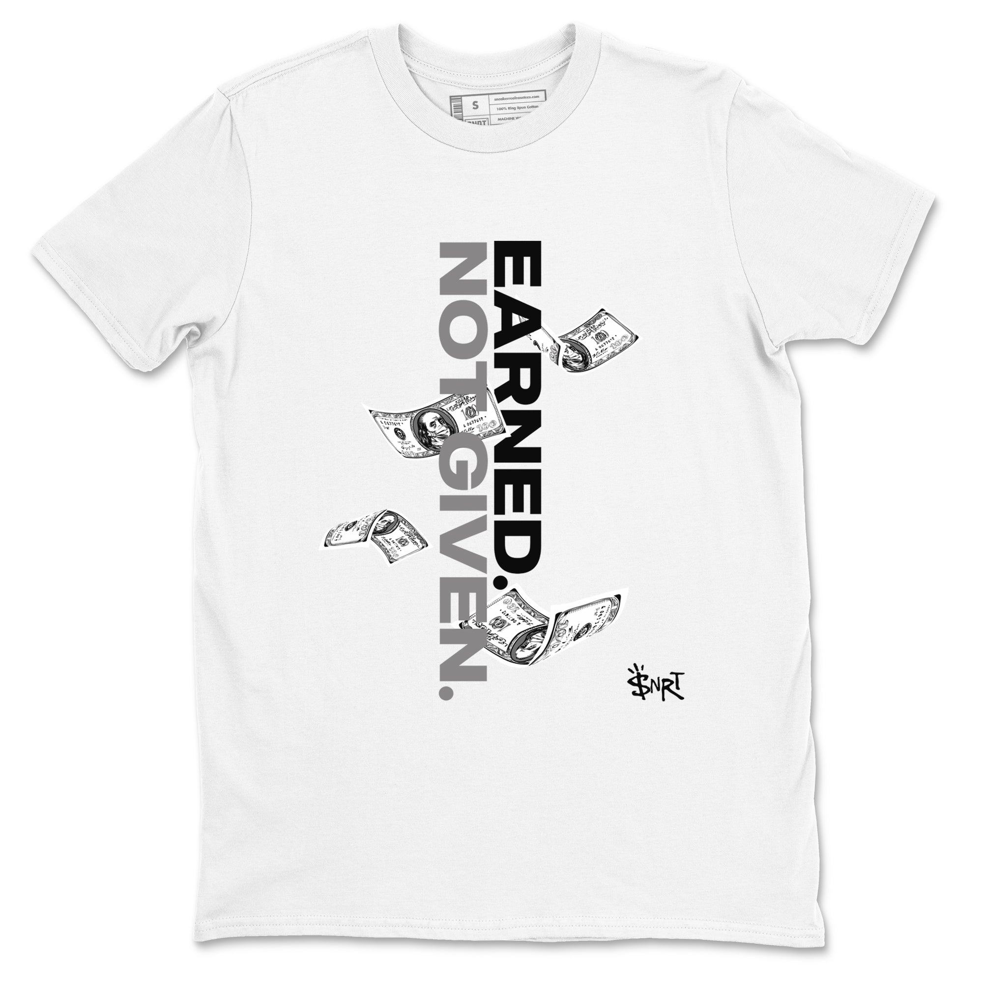 Earned Not Given snkmatch Tees - Air Jordan 12 Black Wolf Grey