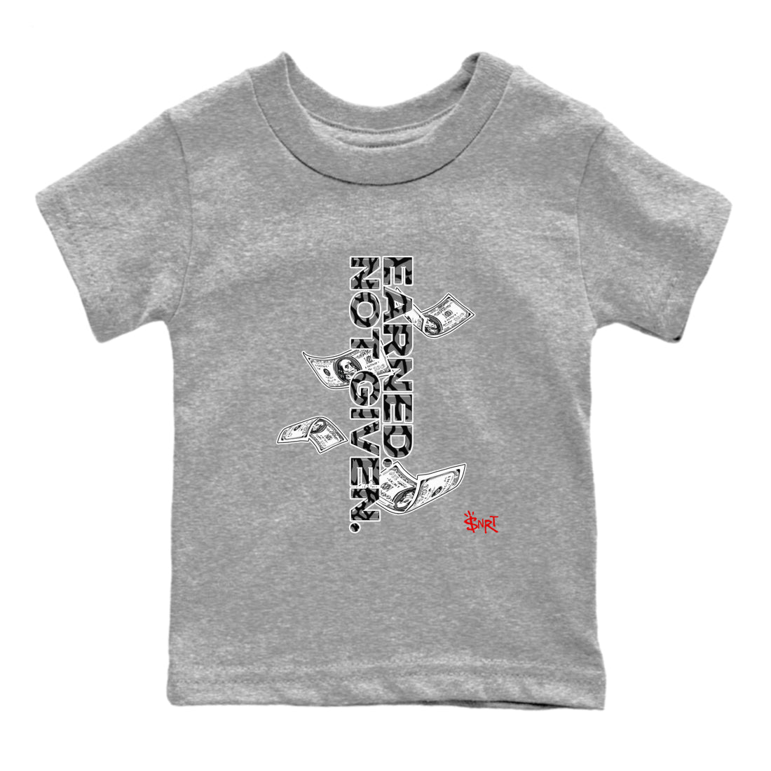 Earned Not Given snkmatch Tees Kids - Air Jordan 3 Black Cement