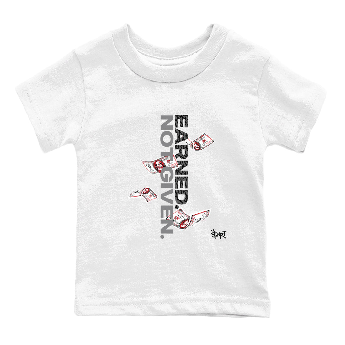 Earned Not Given snkmatch Tees Kids - Air Jordan 3 Cement Grey