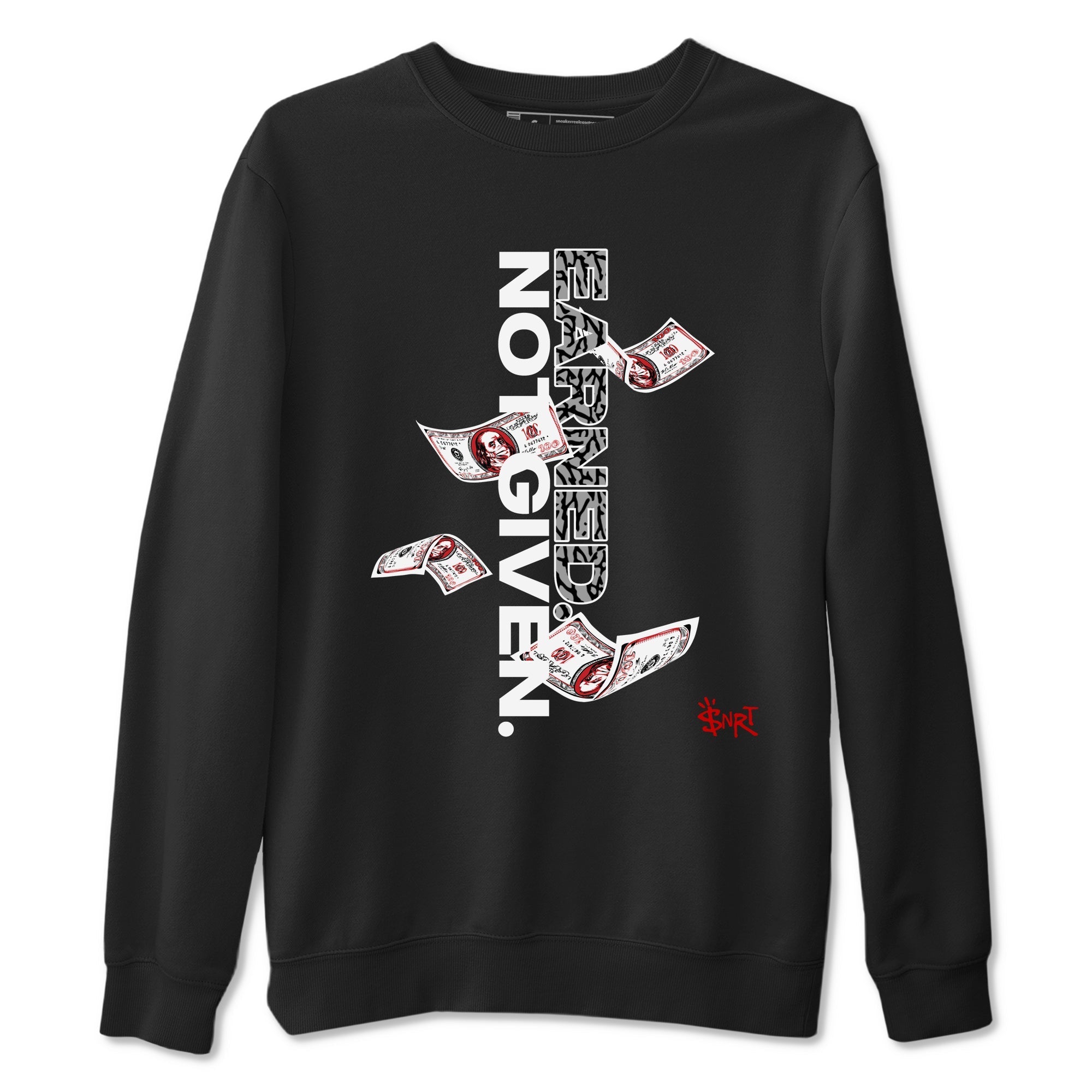 Earned Not Given snkmatch Tees - Air Jordan 3 Cement Grey