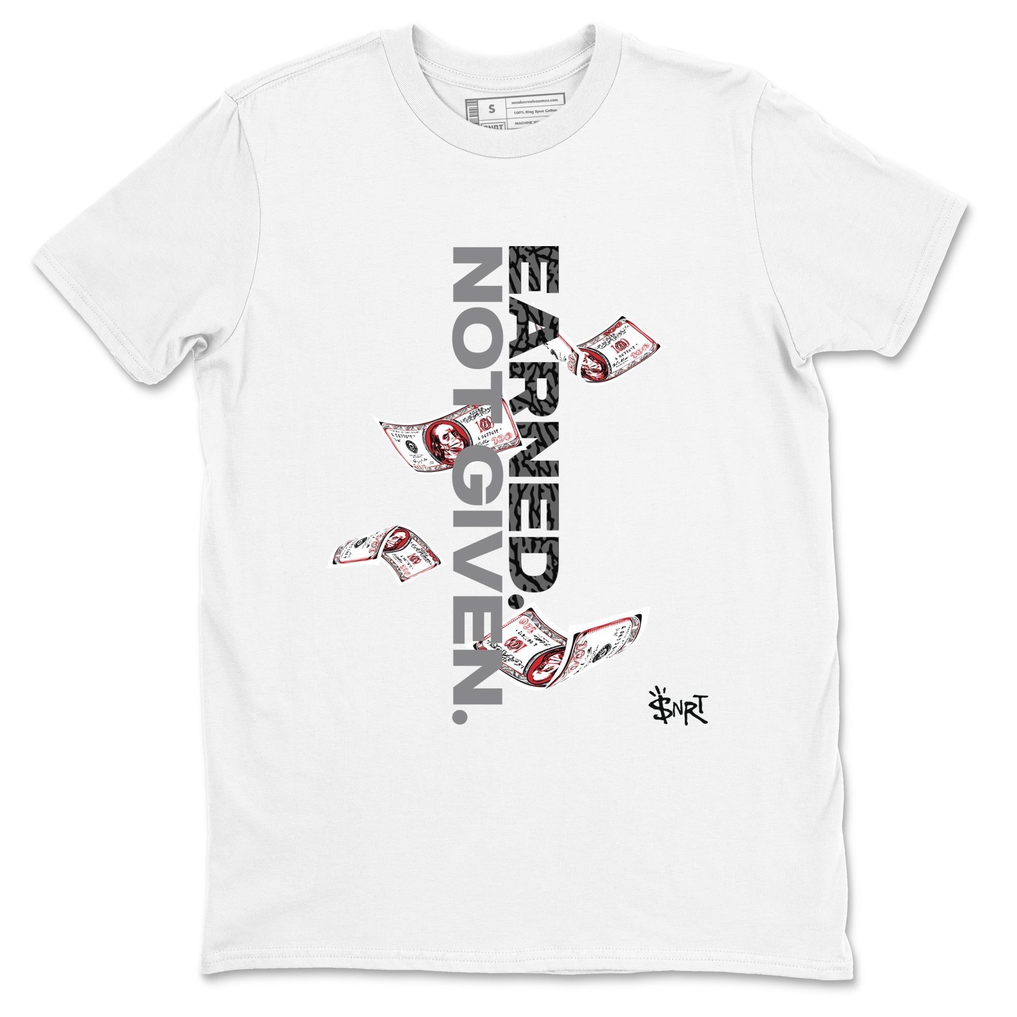 Earned Not Given snkmatch Tees - Air Jordan 3 Cement Grey