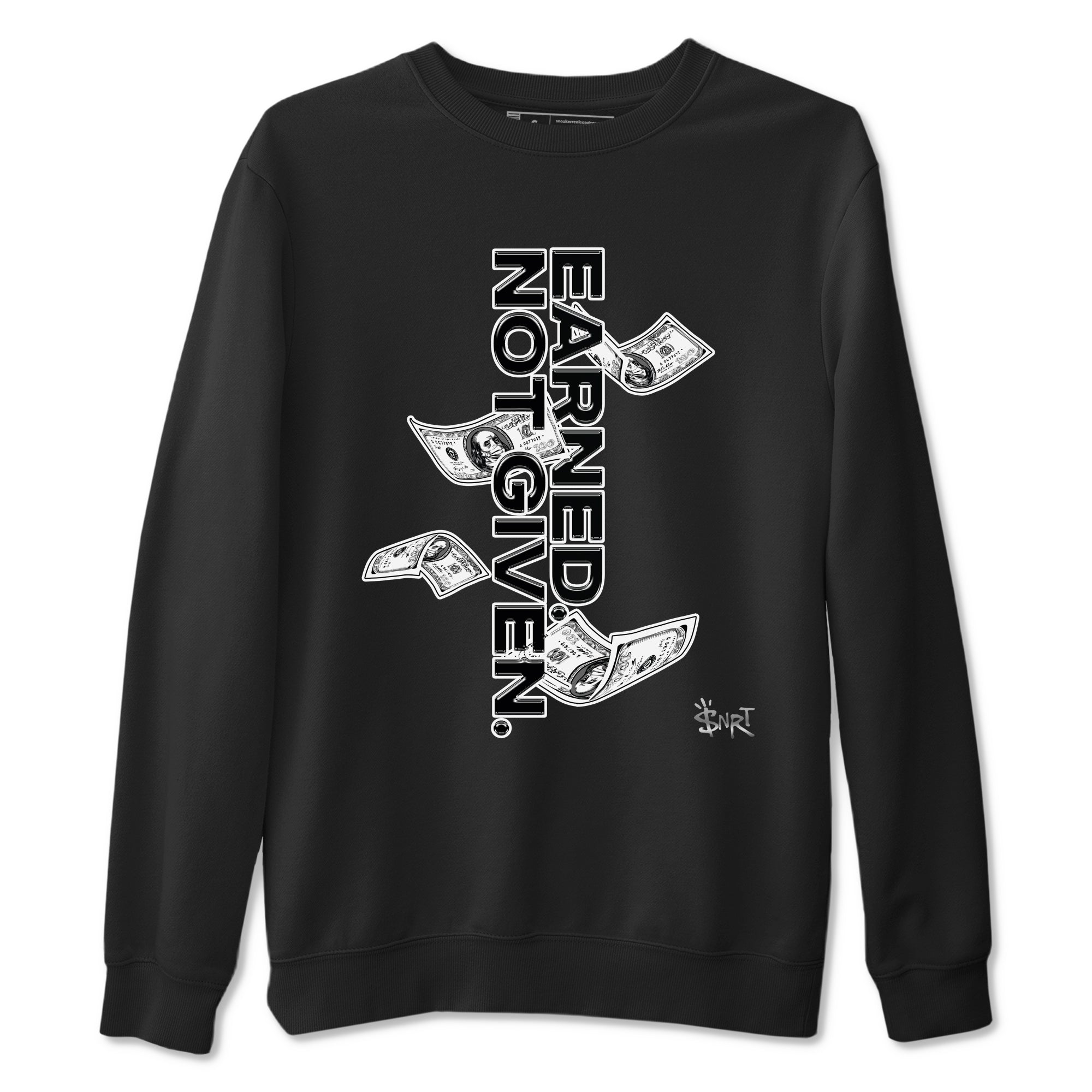 Earned Not Given snkmatch Tees - Air Jordan 4 Black Cat