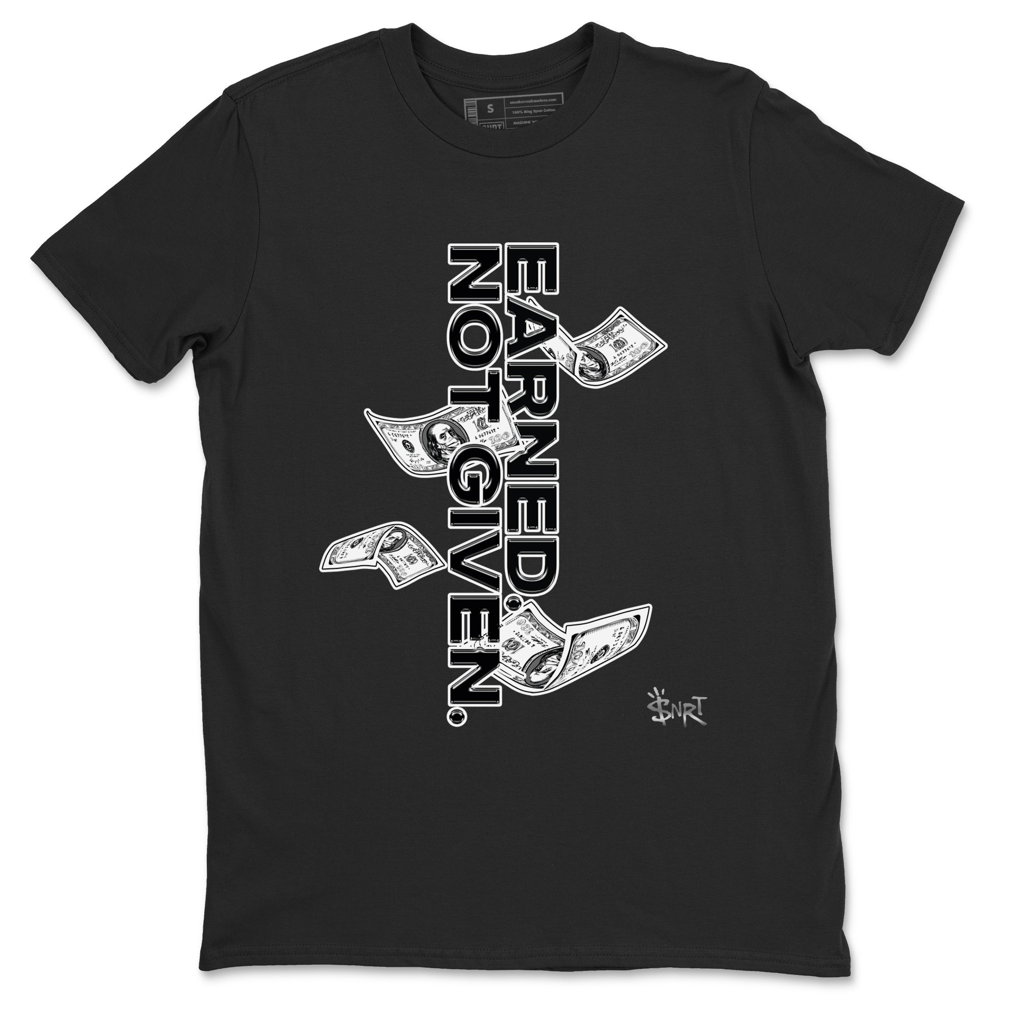 Earned Not Given snkmatch Tees - Air Jordan 4 Black Cat