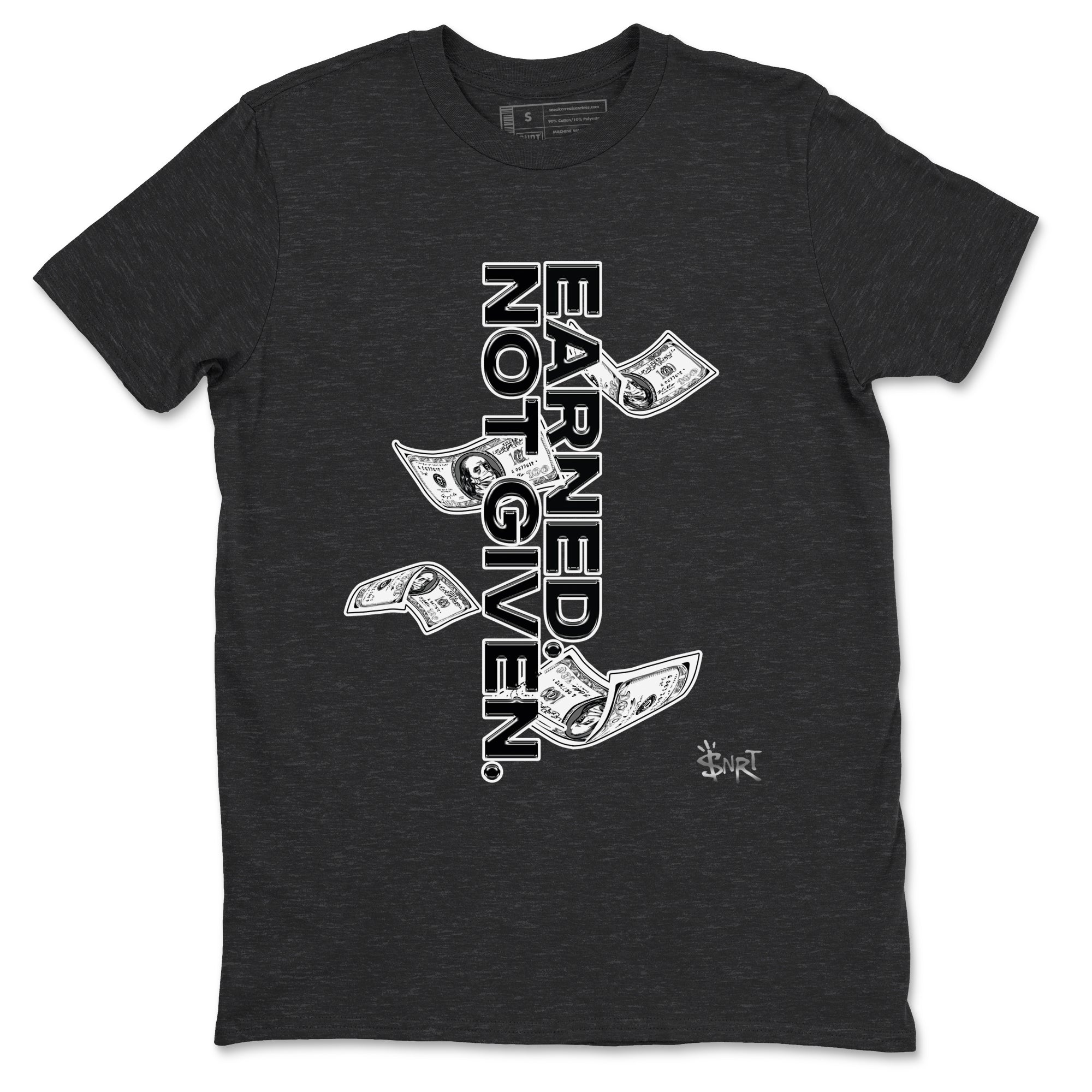 Earned Not Given snkmatch Tees - Air Jordan 4 Black Cat