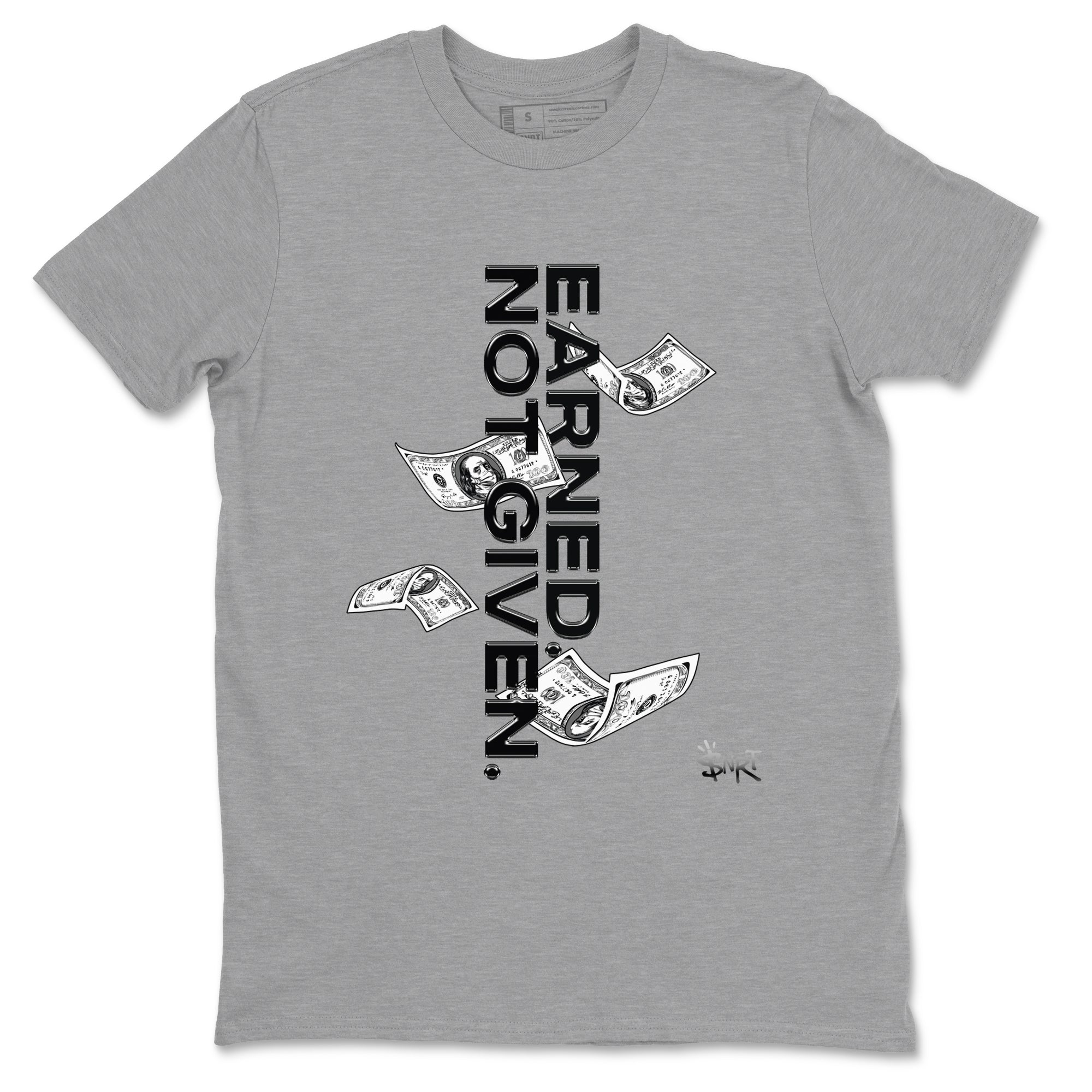 Earned Not Given snkmatch Tees - Air Jordan 4 Black Cat