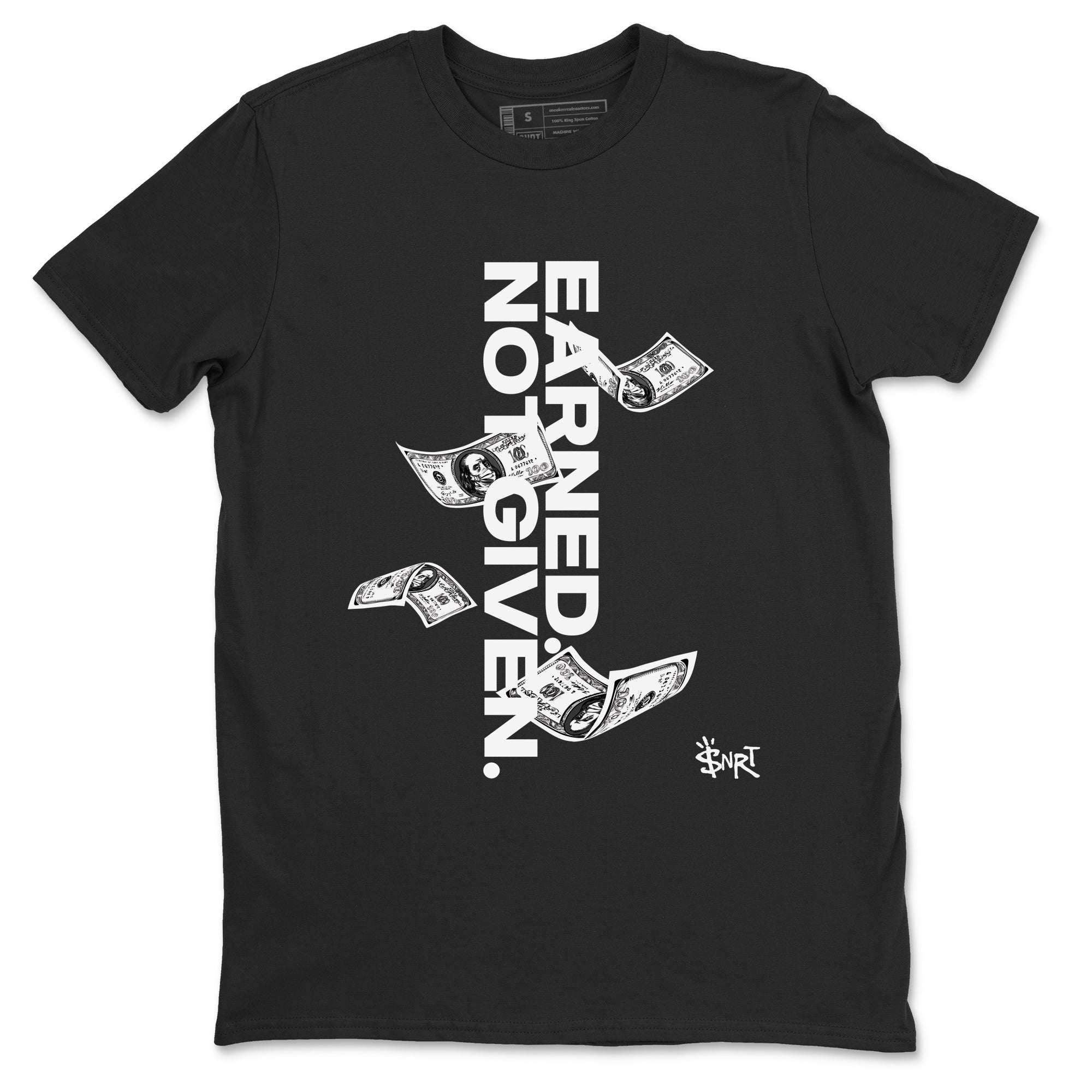 Earned Not Given snkmatch Tees - Air Jordan 4 White Thunder