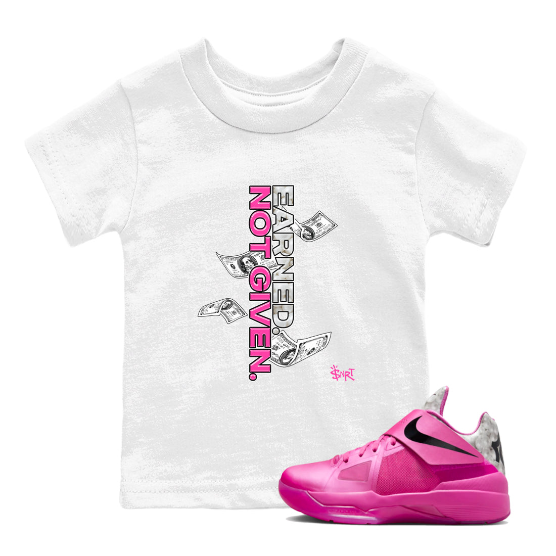 Earned Not Given snkmatch Tees Kids - Nike KD 4 Aunt Pearl