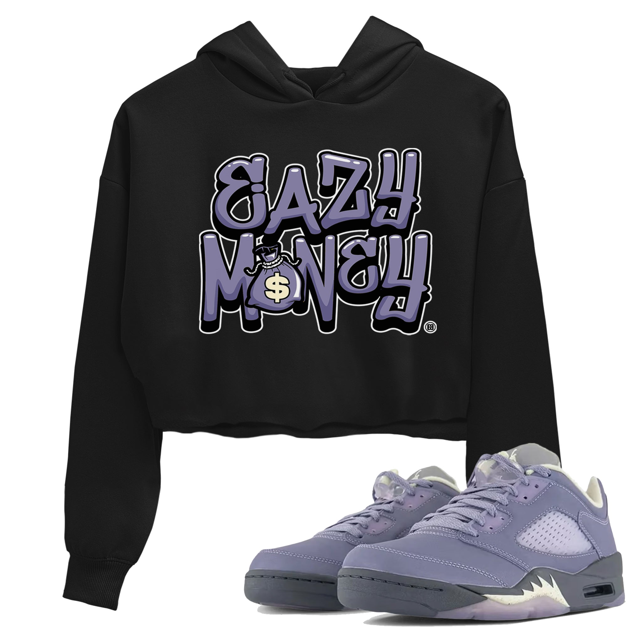 Easy Money Women's Tops - Air Jordan 5 Indigo Haze