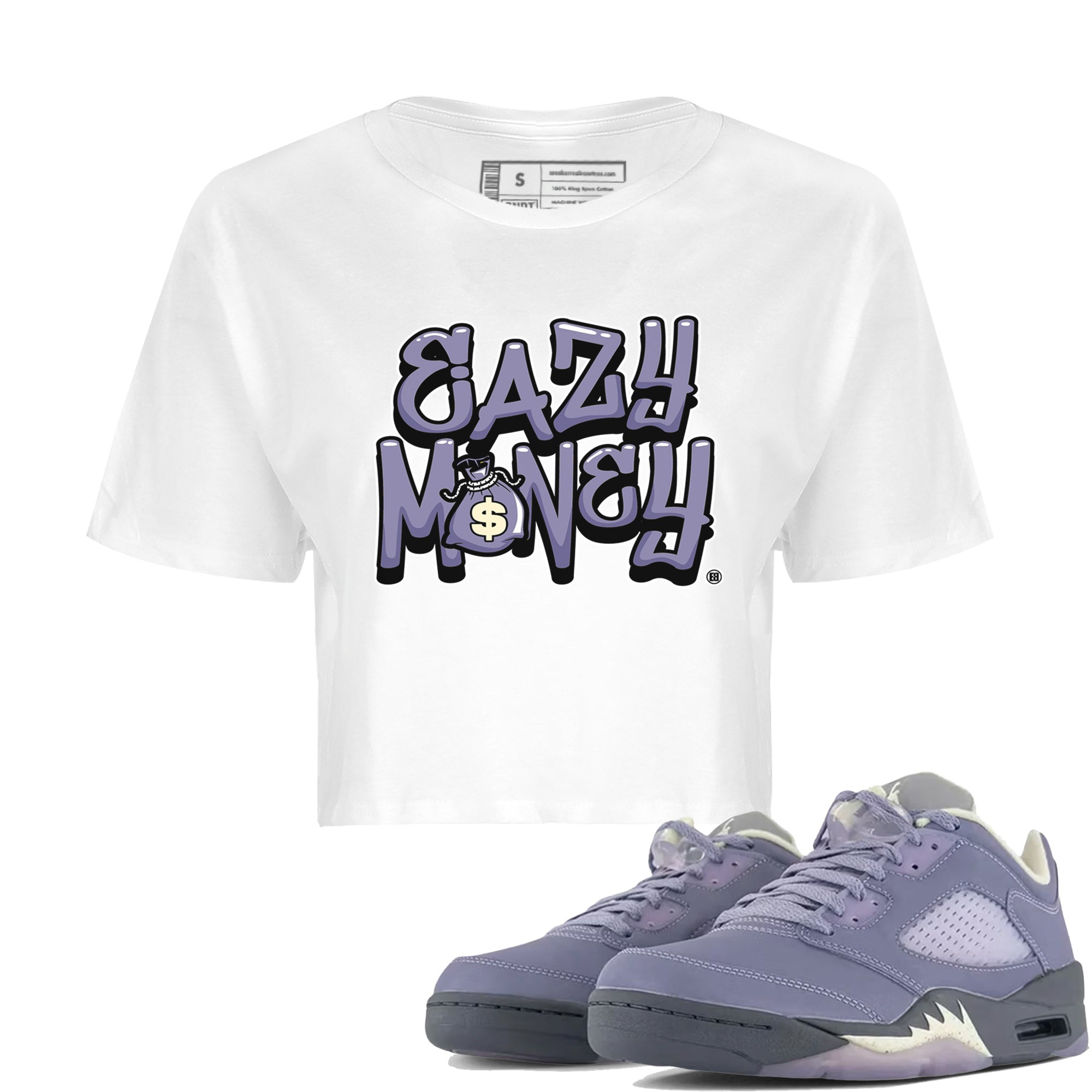 Easy Money Women's Tops - Air Jordan 5 Indigo Haze