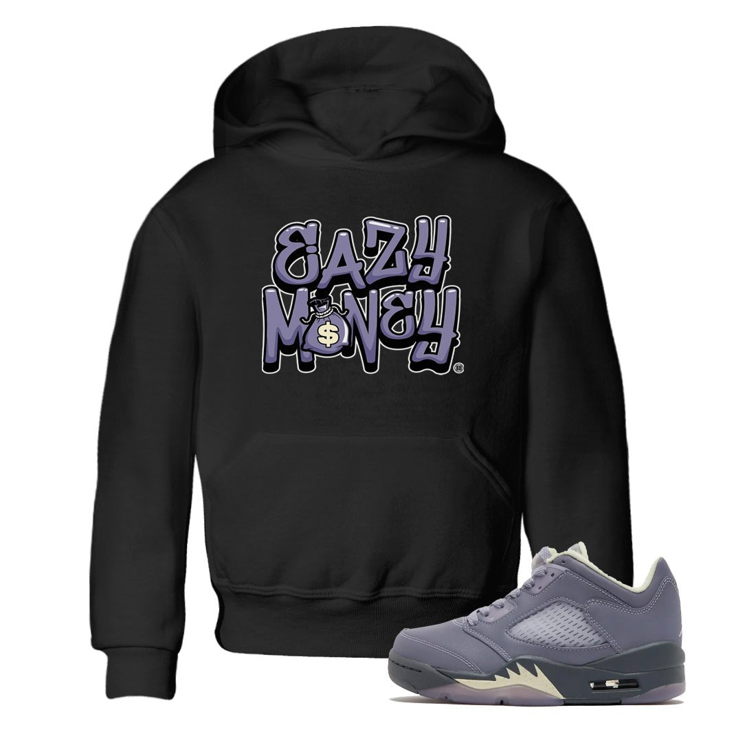 Easy Money Kids Tops - Air Jordan 5 Indigo Haze