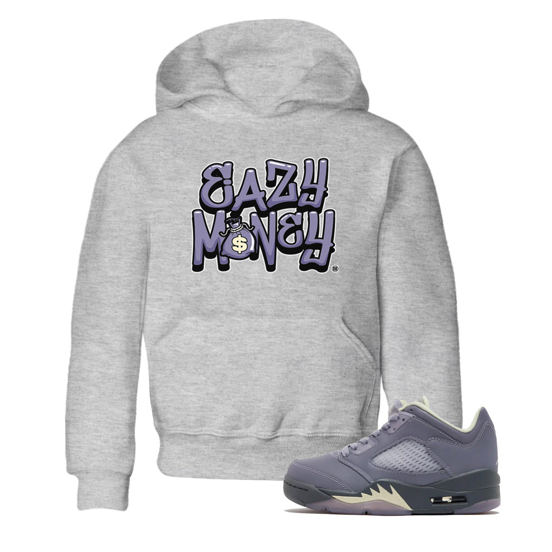 Easy Money Kids Tops - Air Jordan 5 Indigo Haze