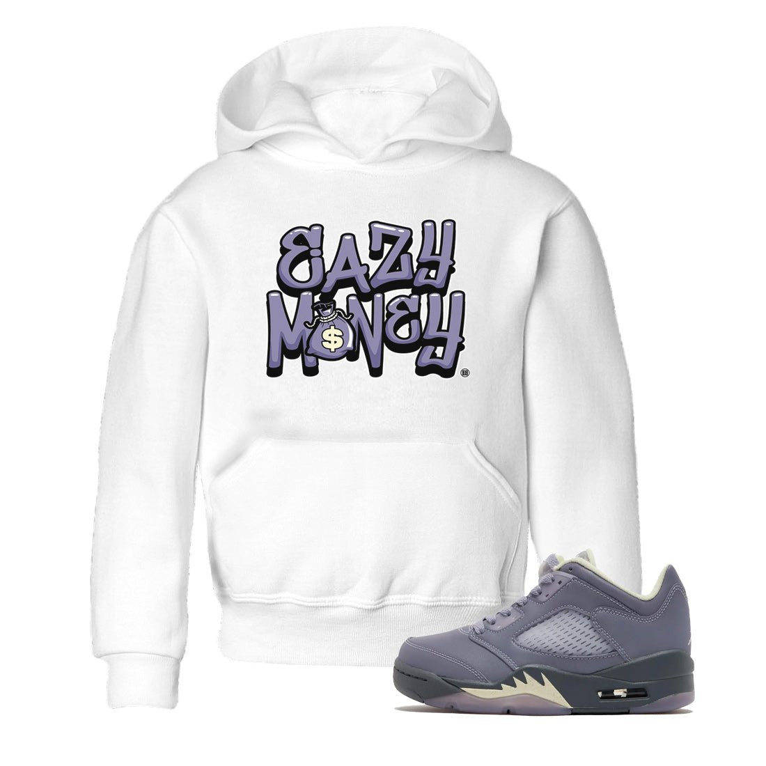 Easy Money Kids Tops - Air Jordan 5 Indigo Haze