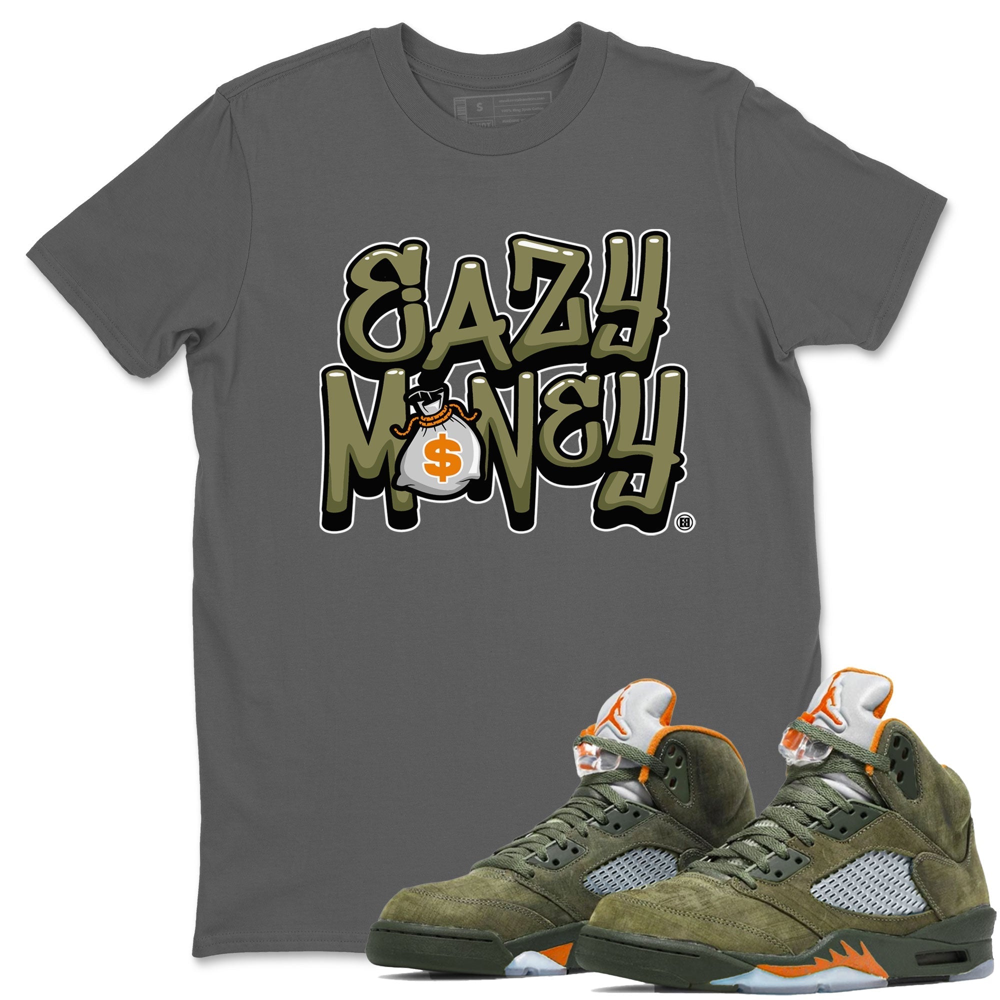 Easy Money snkmatch Tees - Air Jordan 5 Olive