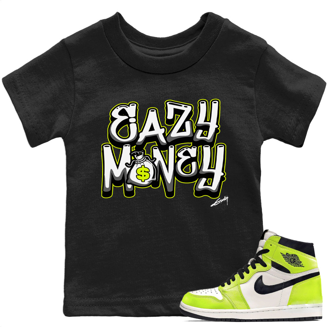 Easy Money Kids Tops - Air Jordan 1 Visionaire