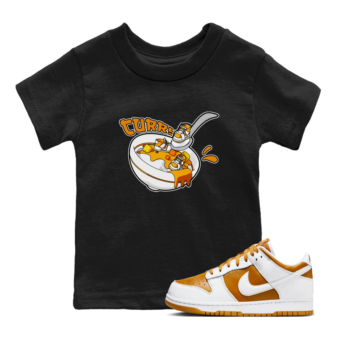 Eat Curry snkmatch Tees Kids - Dunk Dark Curry