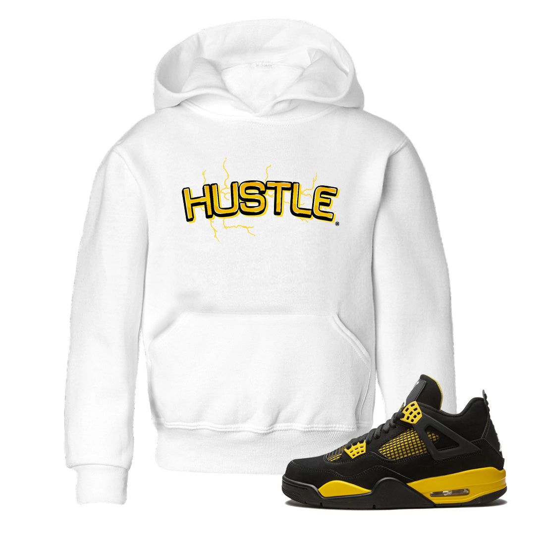 Electric Hustle Kids Tops - Air Jordan 4 Thunder