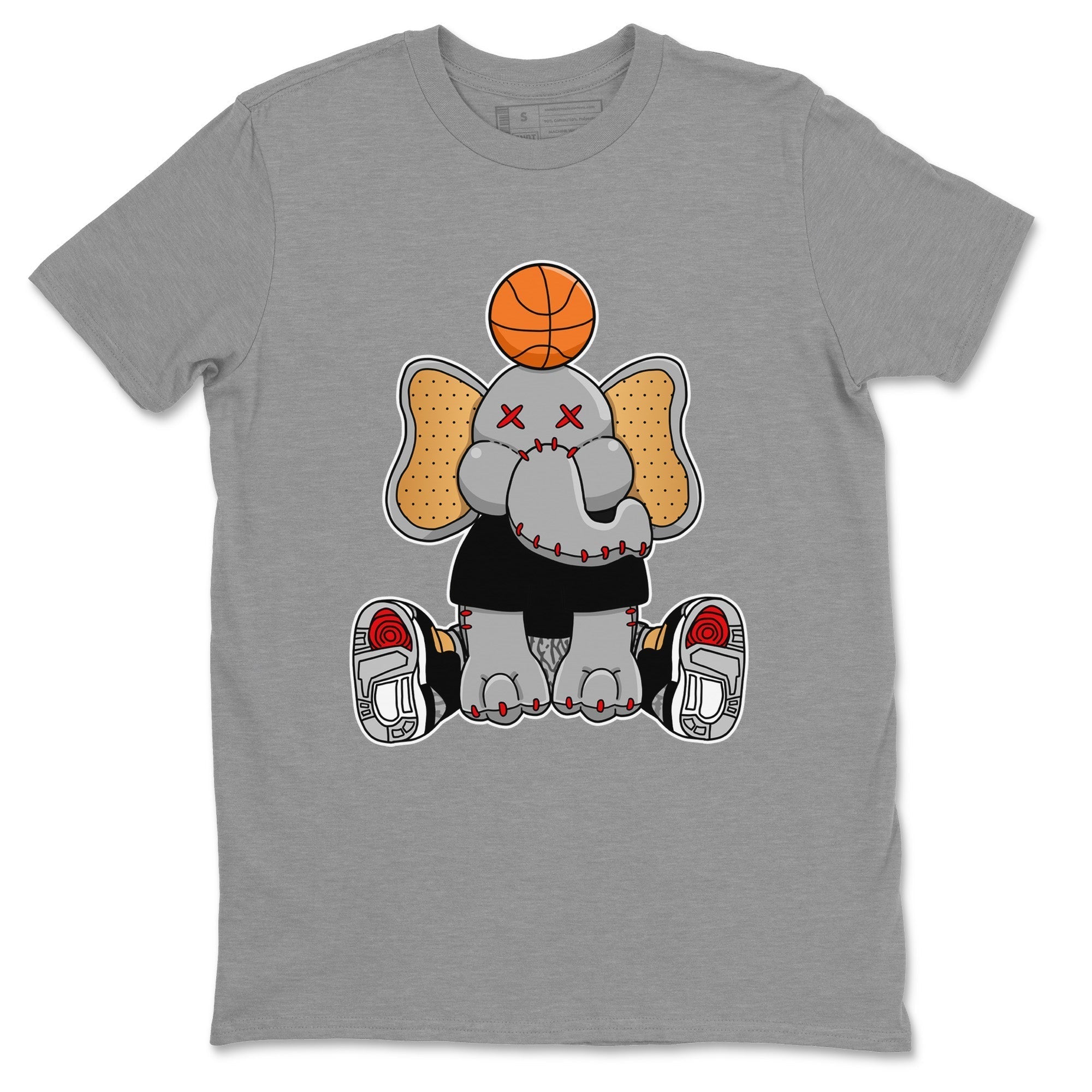 Elephant Doll Unisex Tops - Air Jordan 3 Black Gold