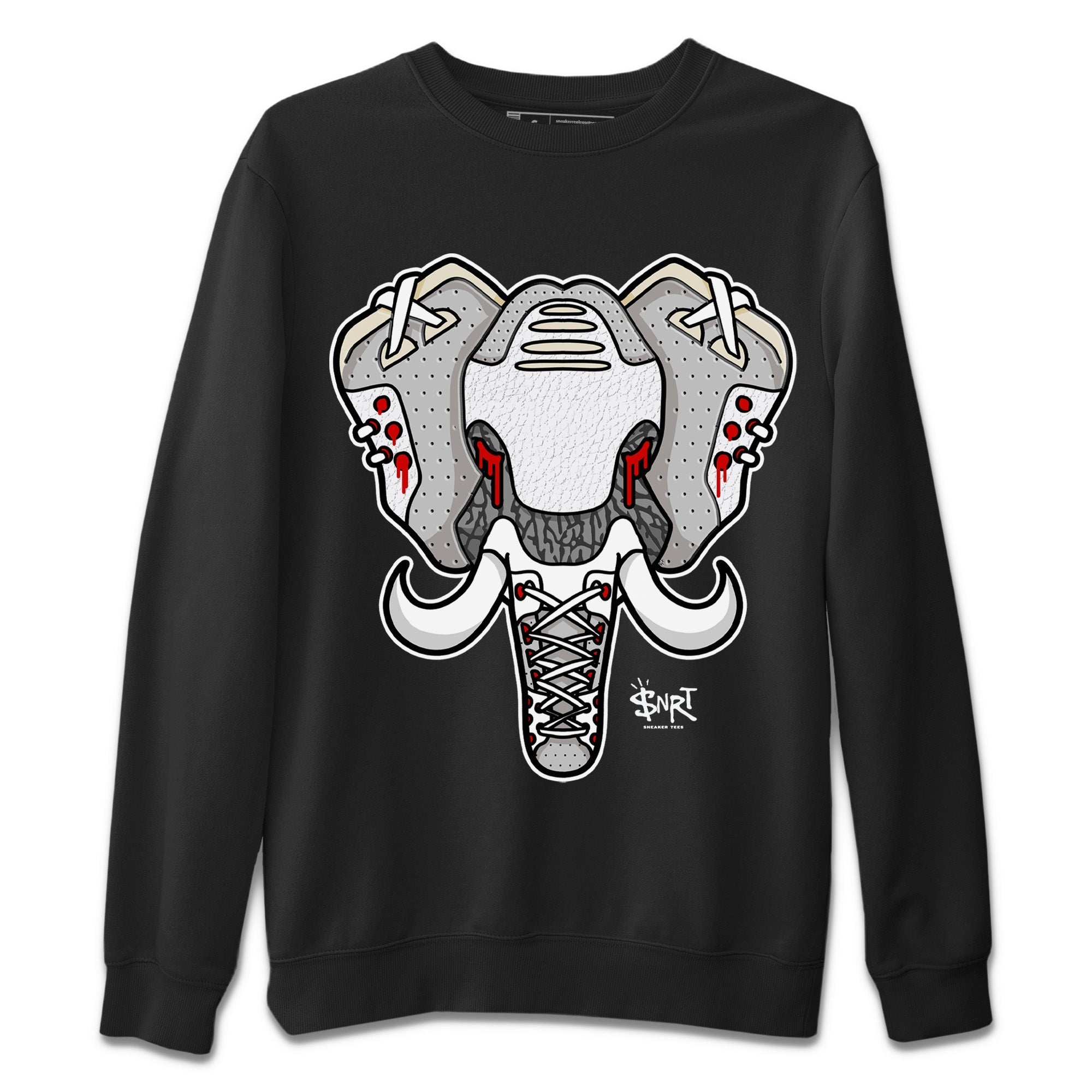Elephant Symbol Unisex Tops - Air Jordan 3 White Cement