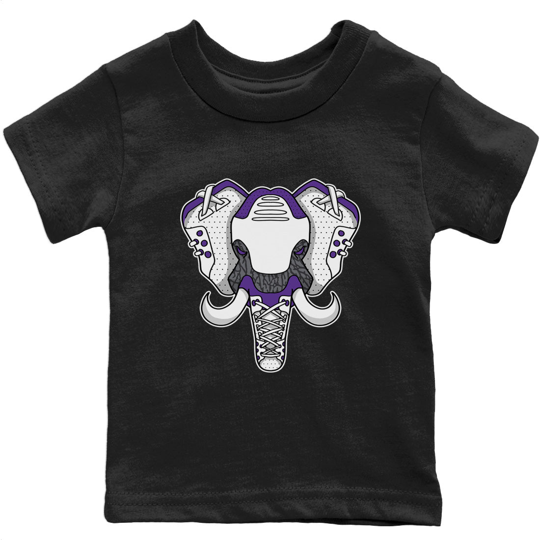 Elephant Symbol Kids Tops - Air Jordan 3 Dark Iris