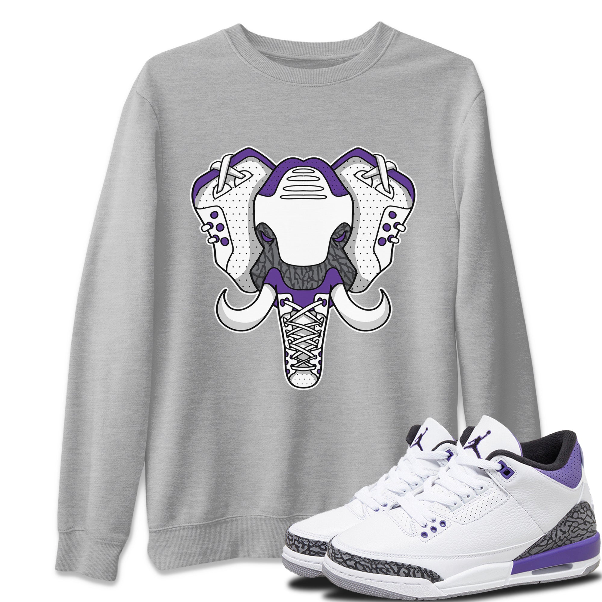 Elephant Symbol Unisex Tops - Air Jordan 3 Dark Iris