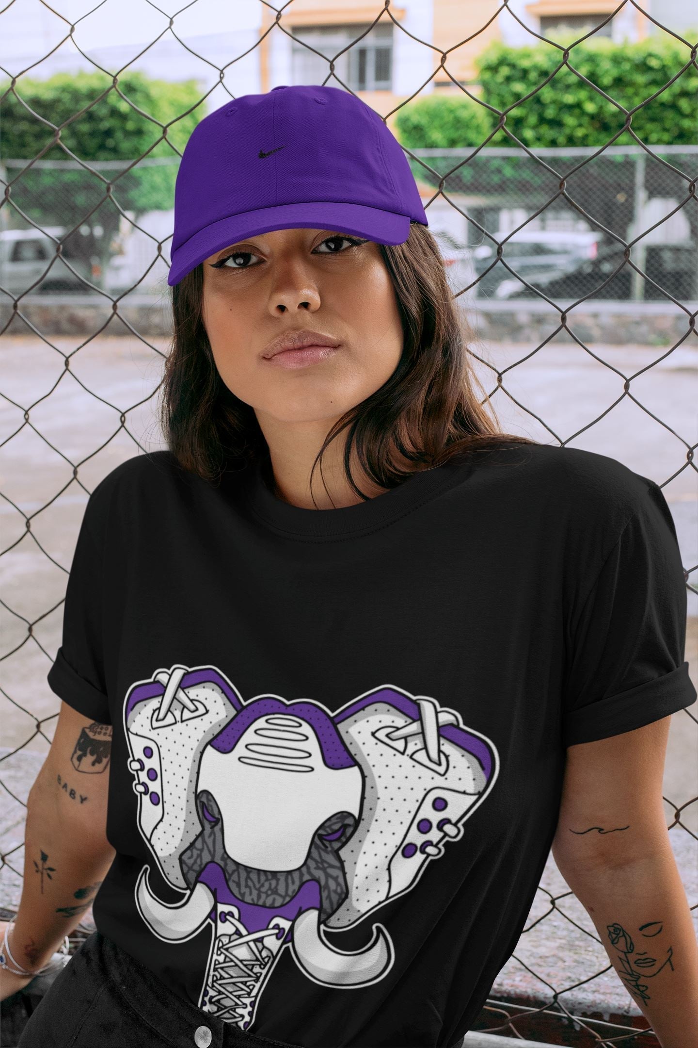 Elephant Symbol Unisex Tops - Air Jordan 3 Dark Iris