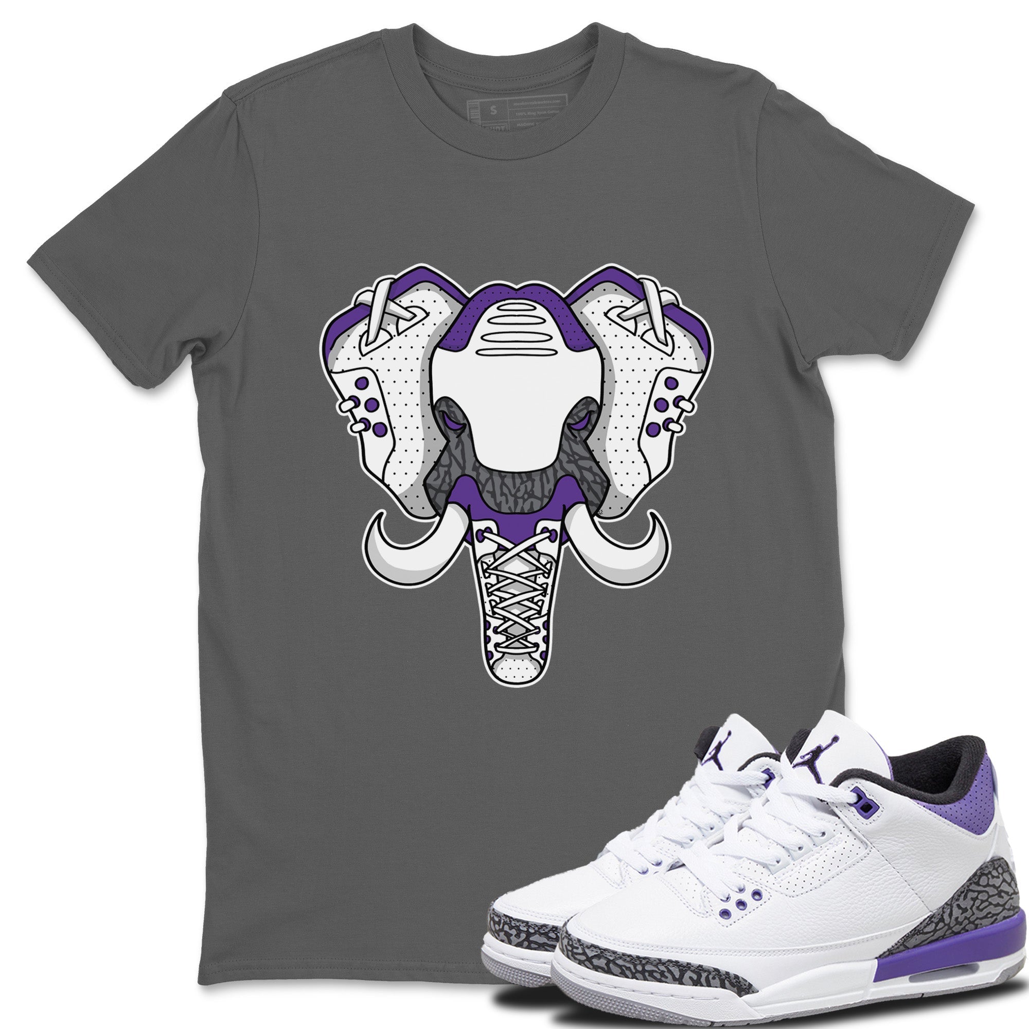 Elephant Symbol Unisex Tops - Air Jordan 3 Dark Iris