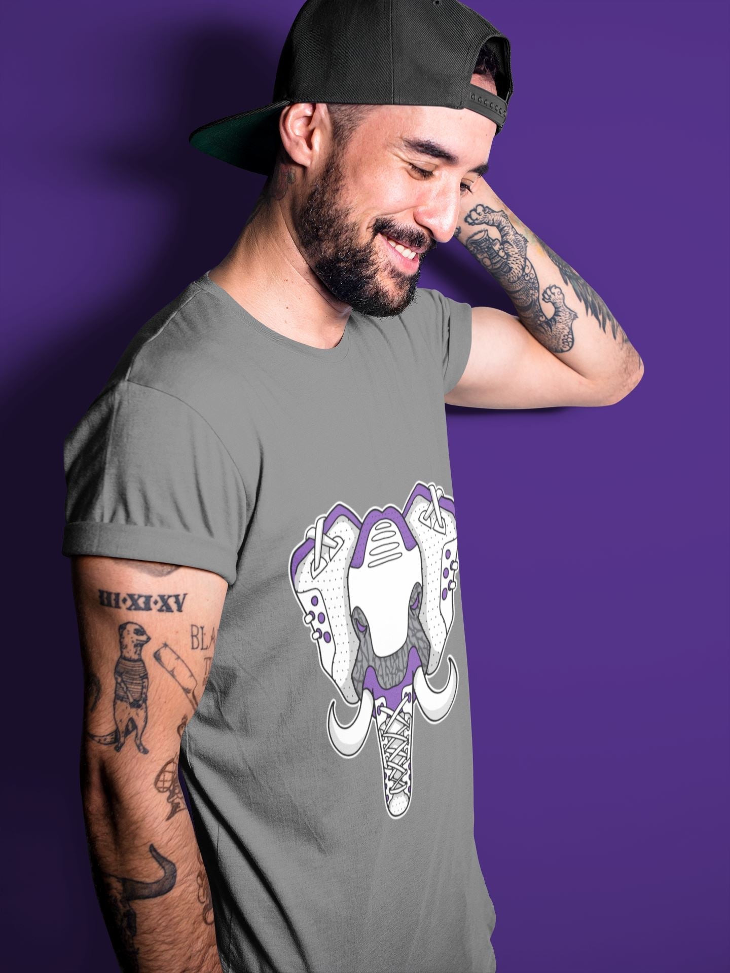 Elephant Symbol Unisex Tops - Air Jordan 3 Dark Iris