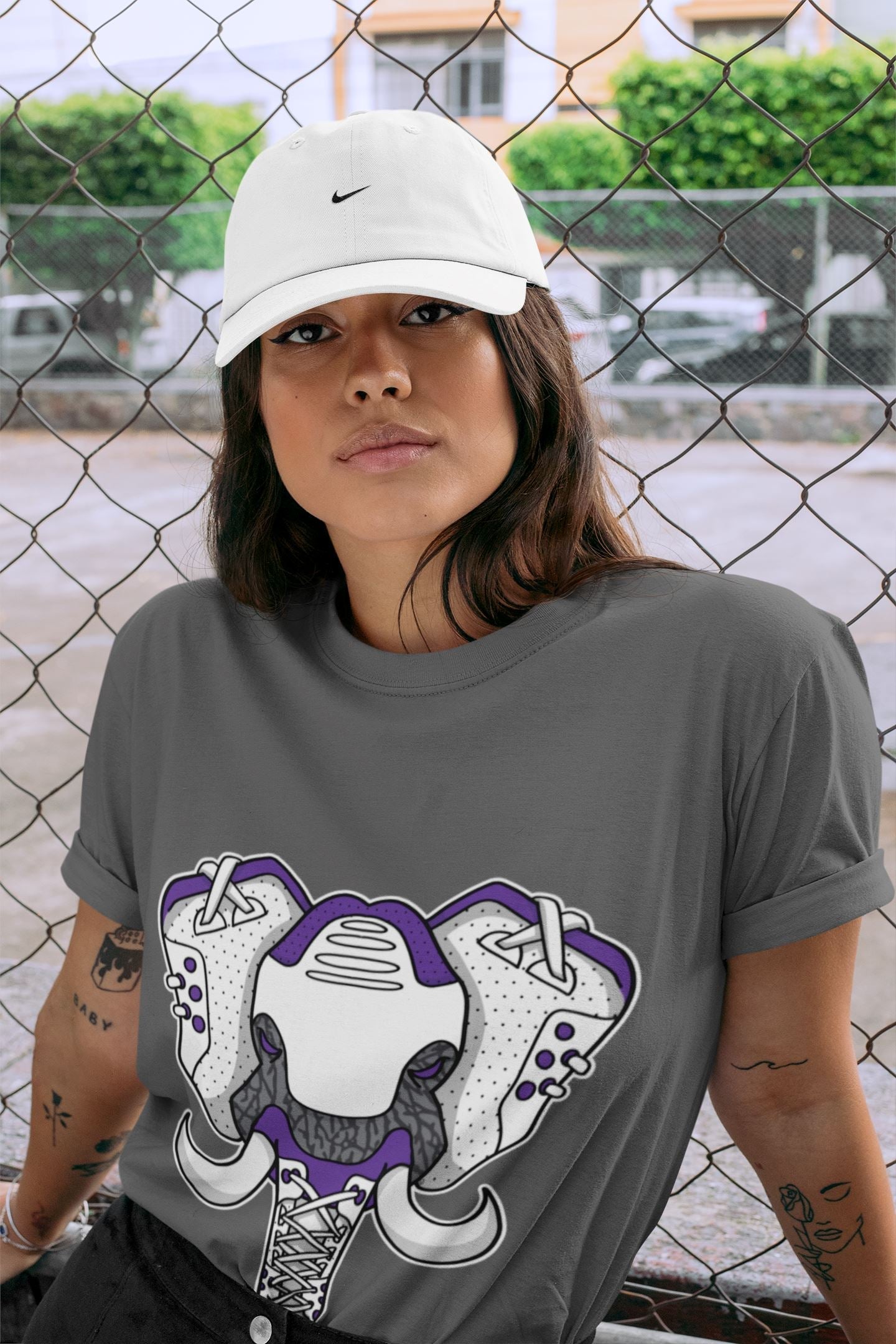 Elephant Symbol Unisex Tops - Air Jordan 3 Dark Iris