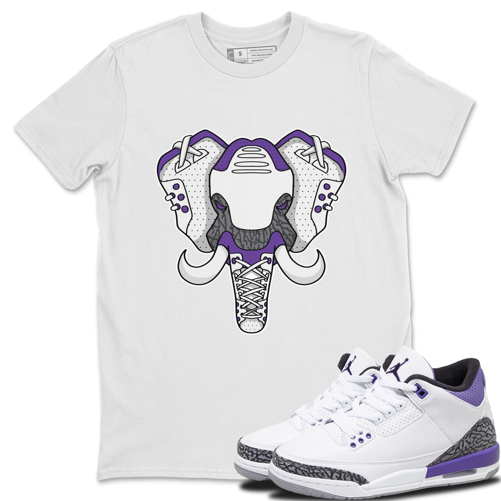 Elephant Symbol Unisex Tops - Air Jordan 3 Dark Iris