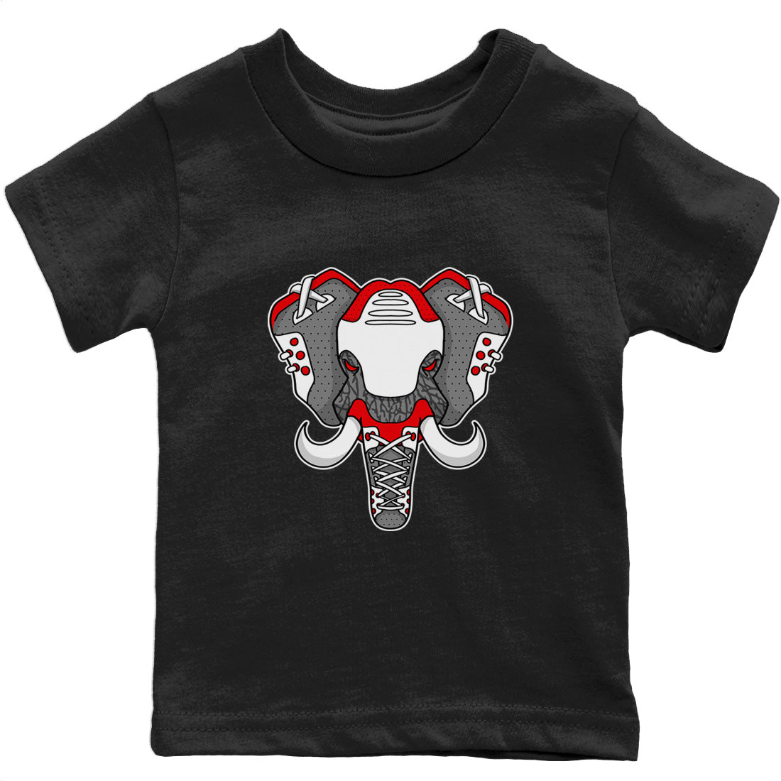 Elephant Symbol Kids Tops - Air Jordan 3 Fire Red