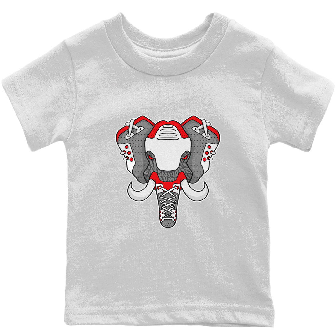 Elephant Symbol Kids Tops - Air Jordan 3 Fire Red